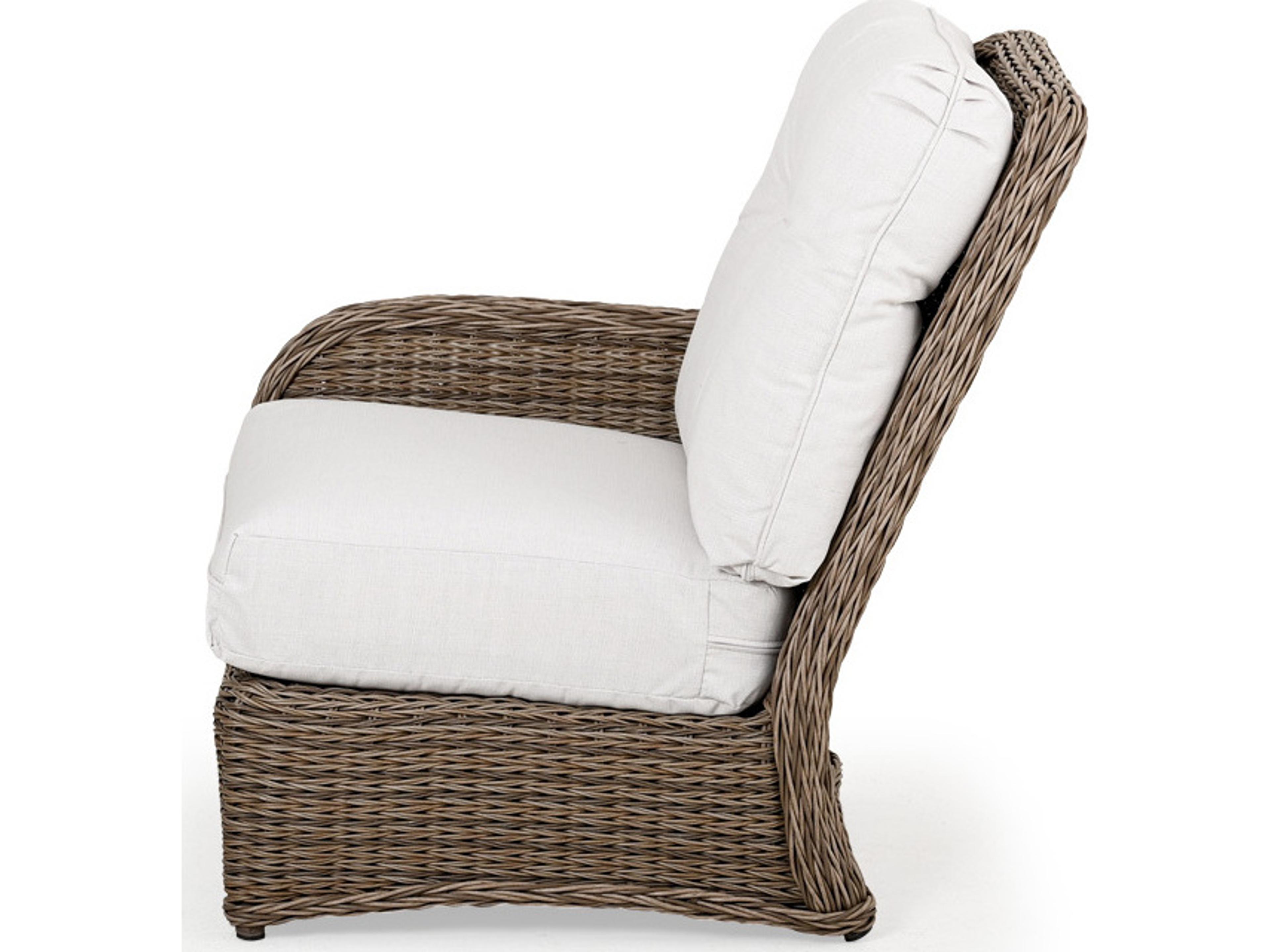 Watermark Living Riverside Wicker Left Arm Facing Outdoor Lounge Chair