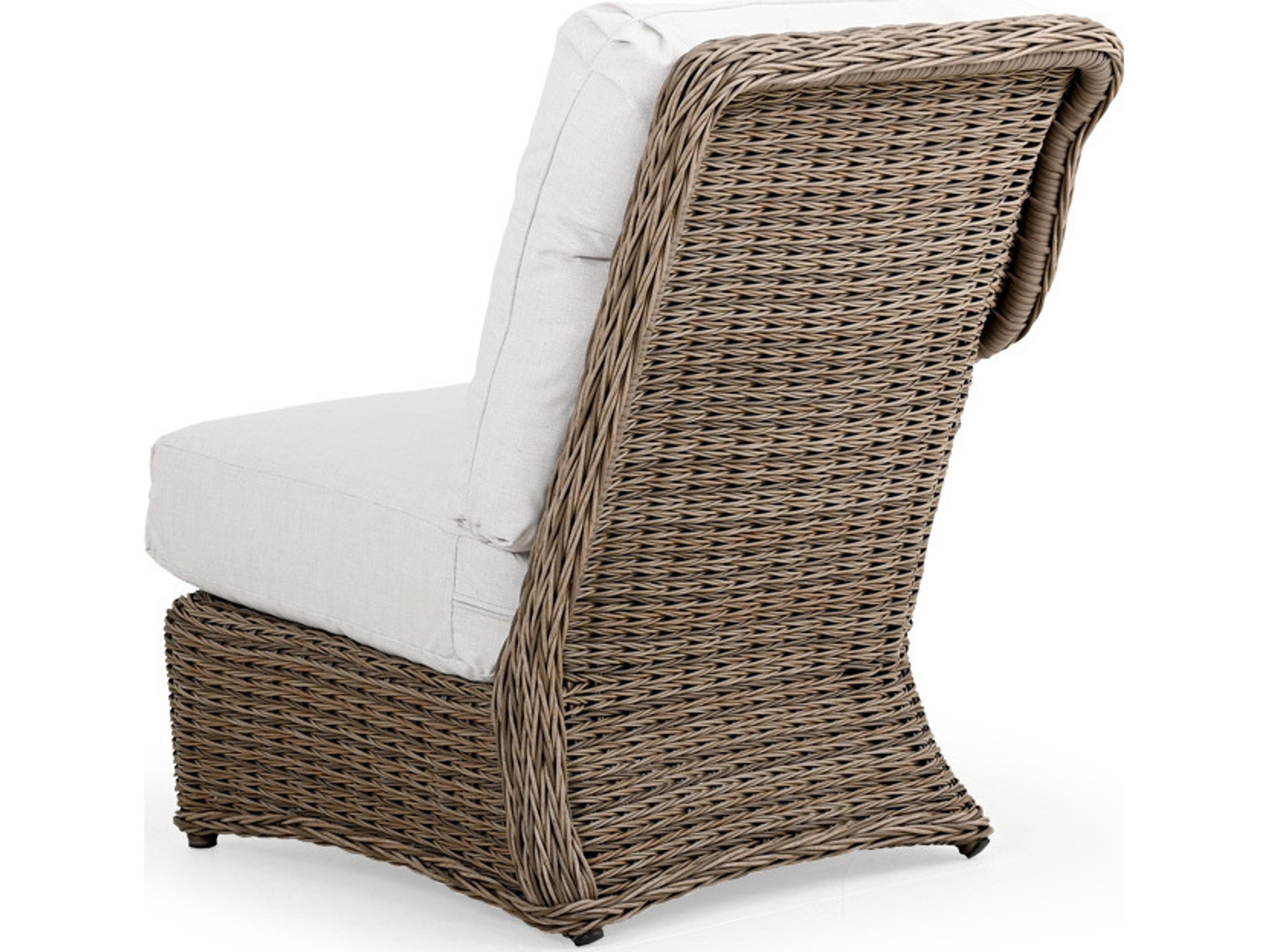 Watermark Living Riverside Wicker Left Arm Facing Outdoor Lounge Chair