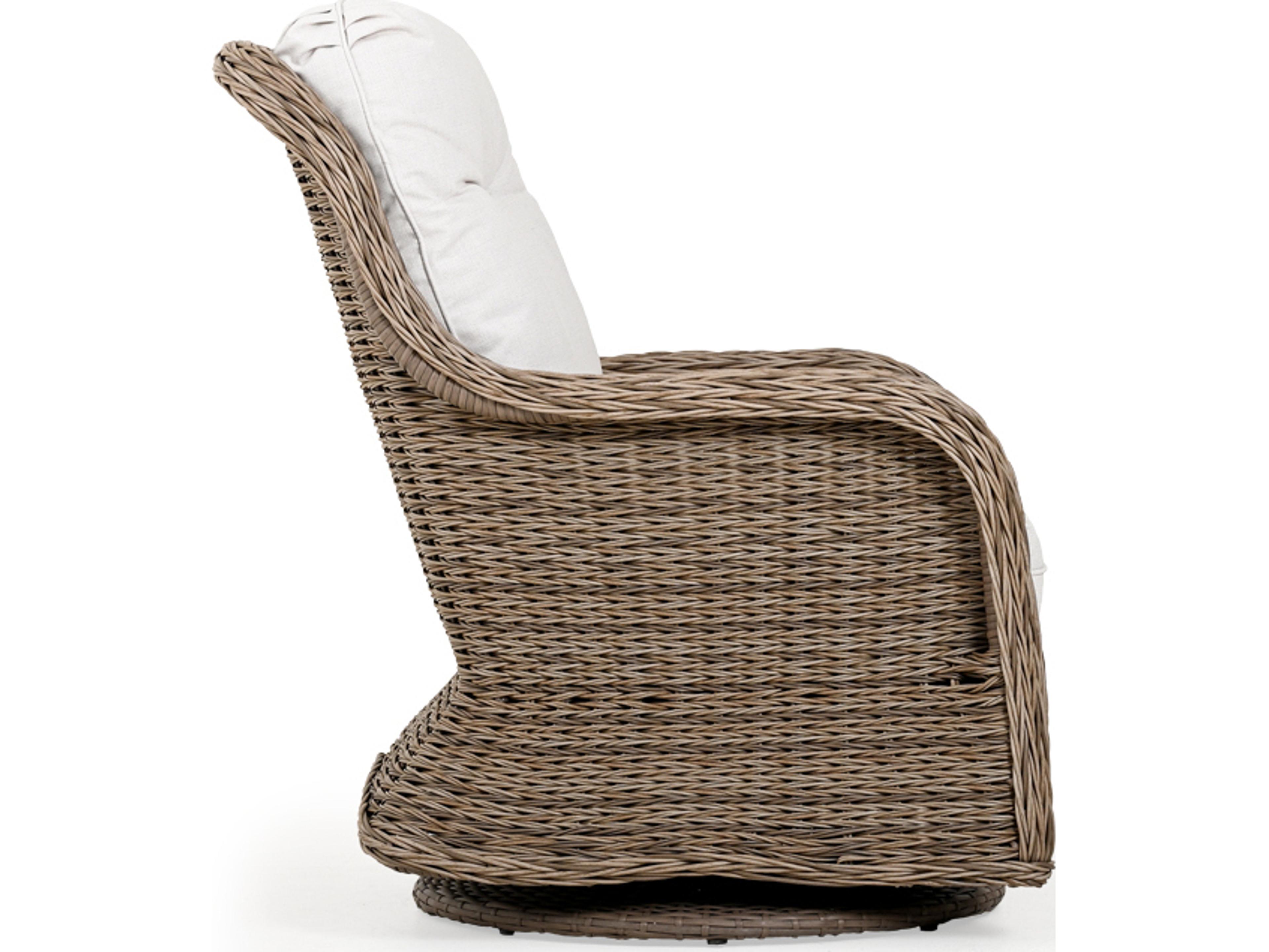 Watermark Living Riverside Wicker Swivel Glider Outdoor Lounge Chair