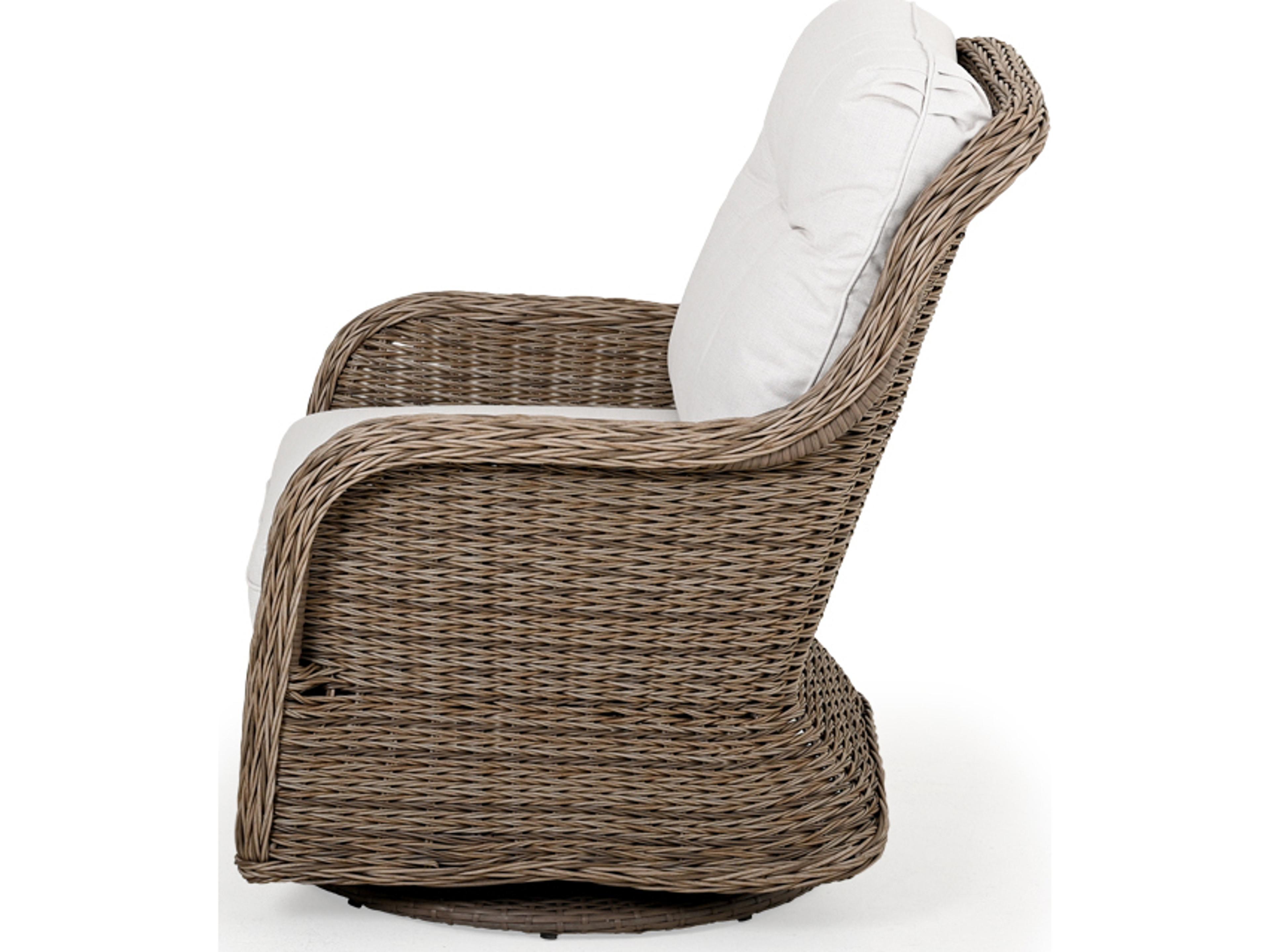 Watermark Living Riverside Wicker Swivel Glider Outdoor Lounge Chair