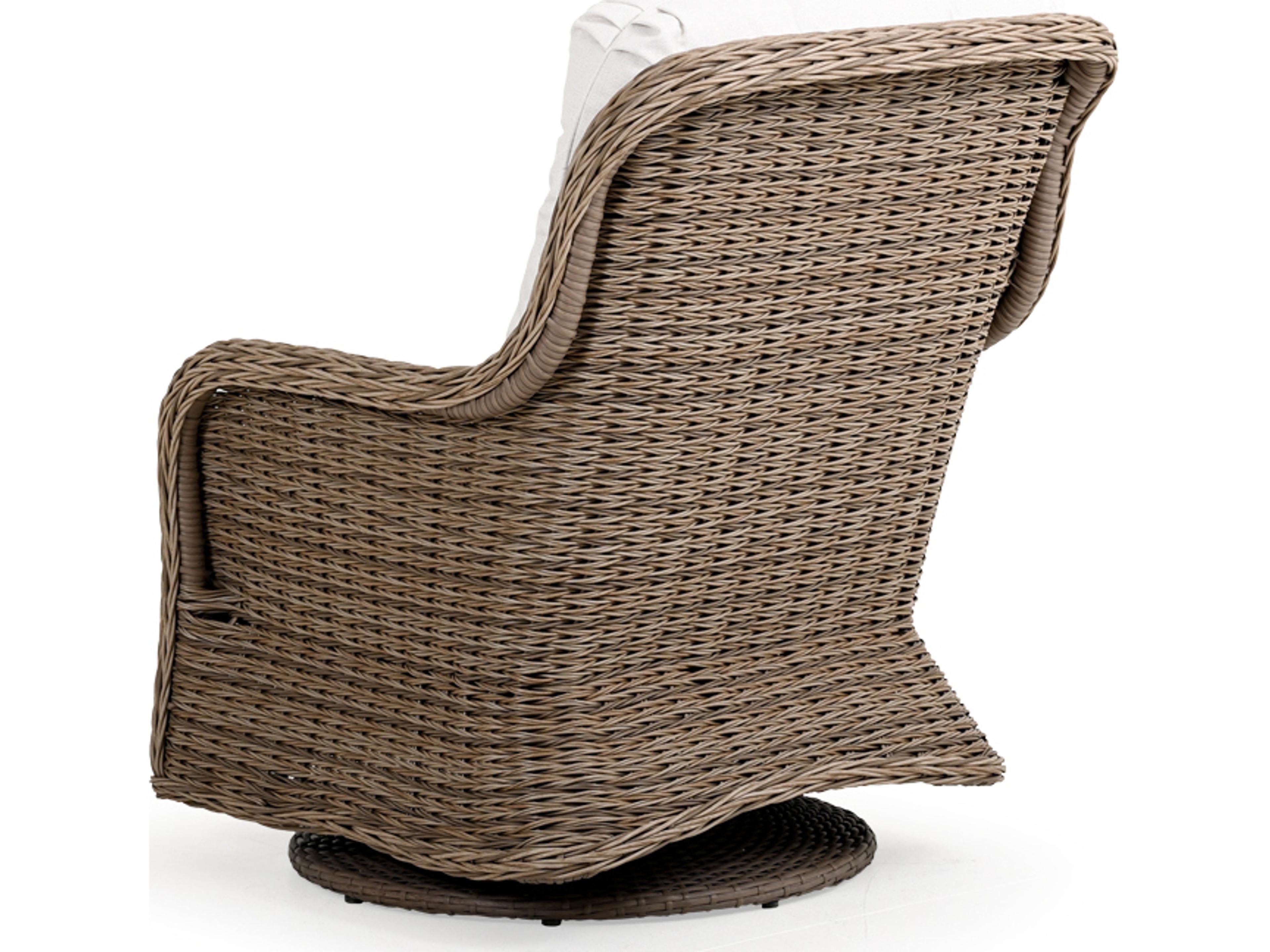 Watermark Living Riverside Wicker Swivel Glider Outdoor Lounge Chair