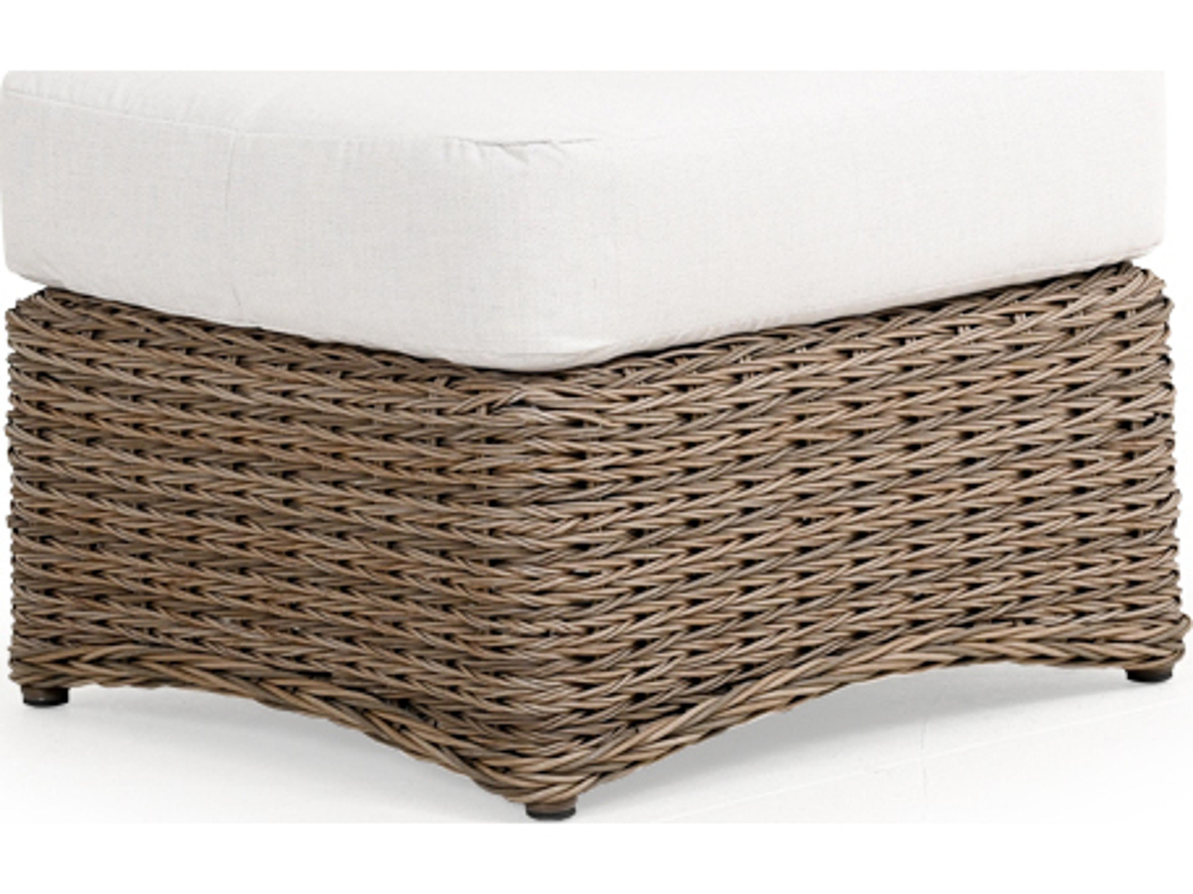 Watermark Living Riverside Wicker Rectangle Outdoor Ottoman