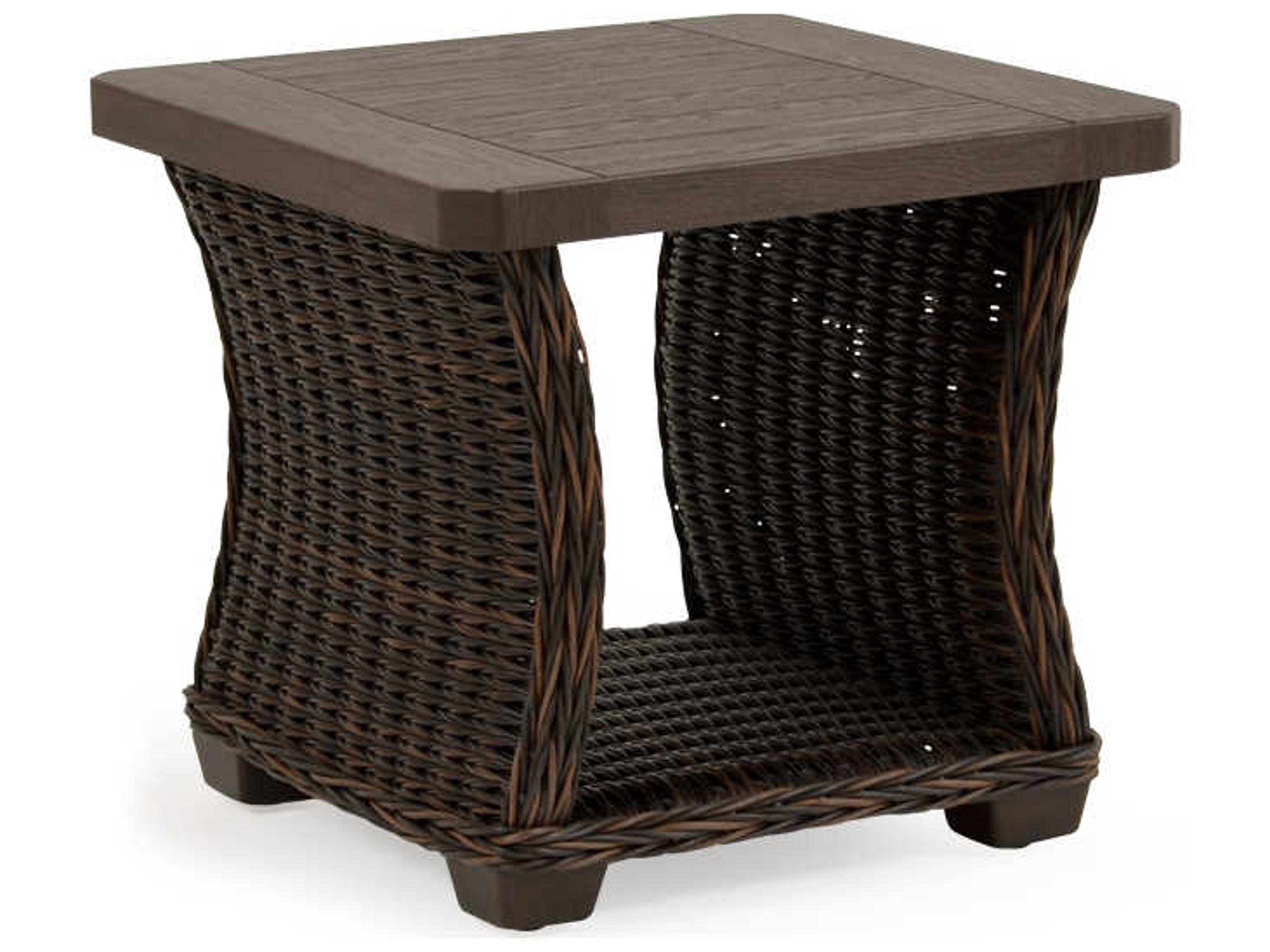 Watermark Living Riverside Wicker Square Patio End Table
