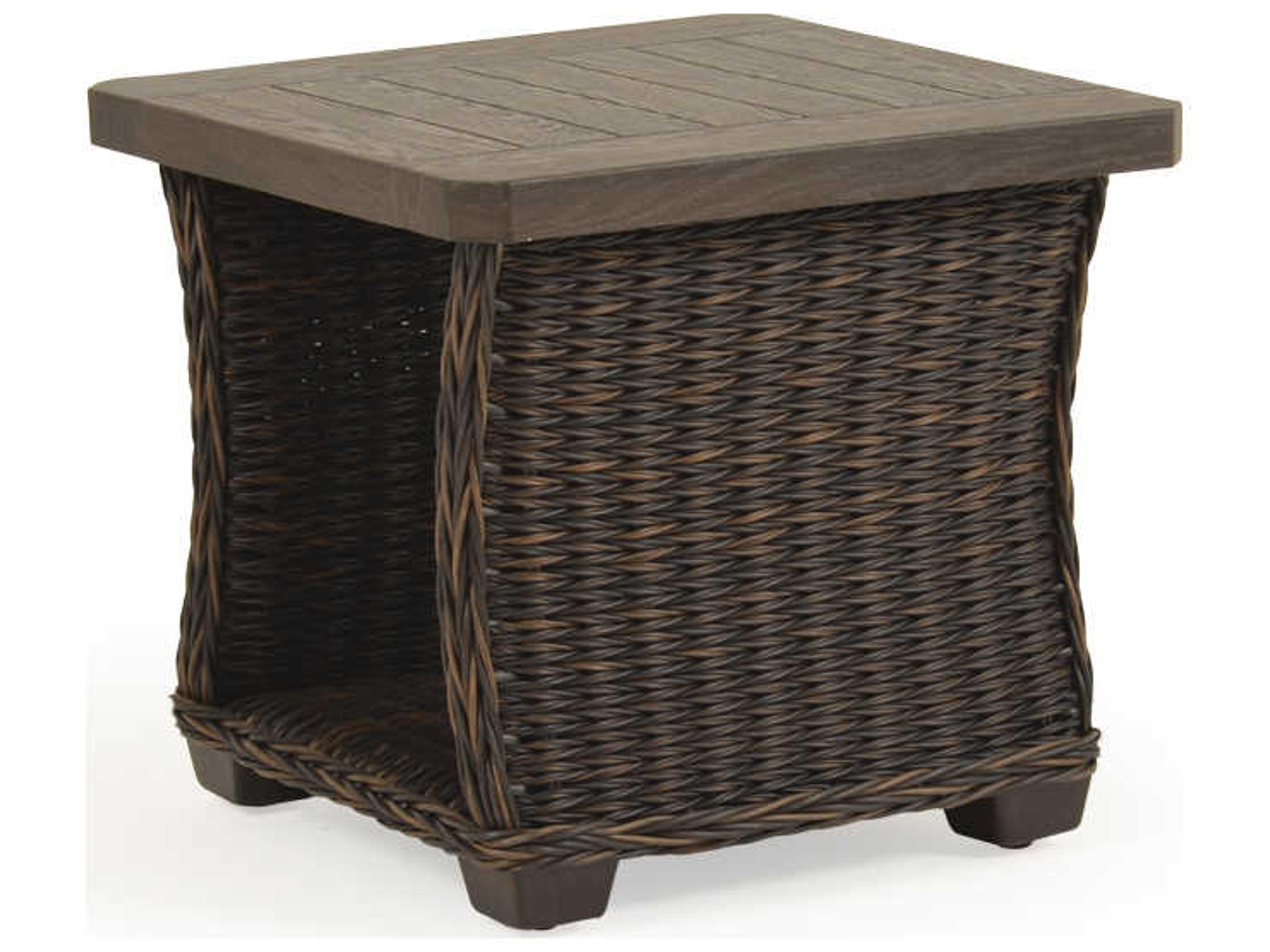 Watermark Living Riverside Wicker Square Patio End Table