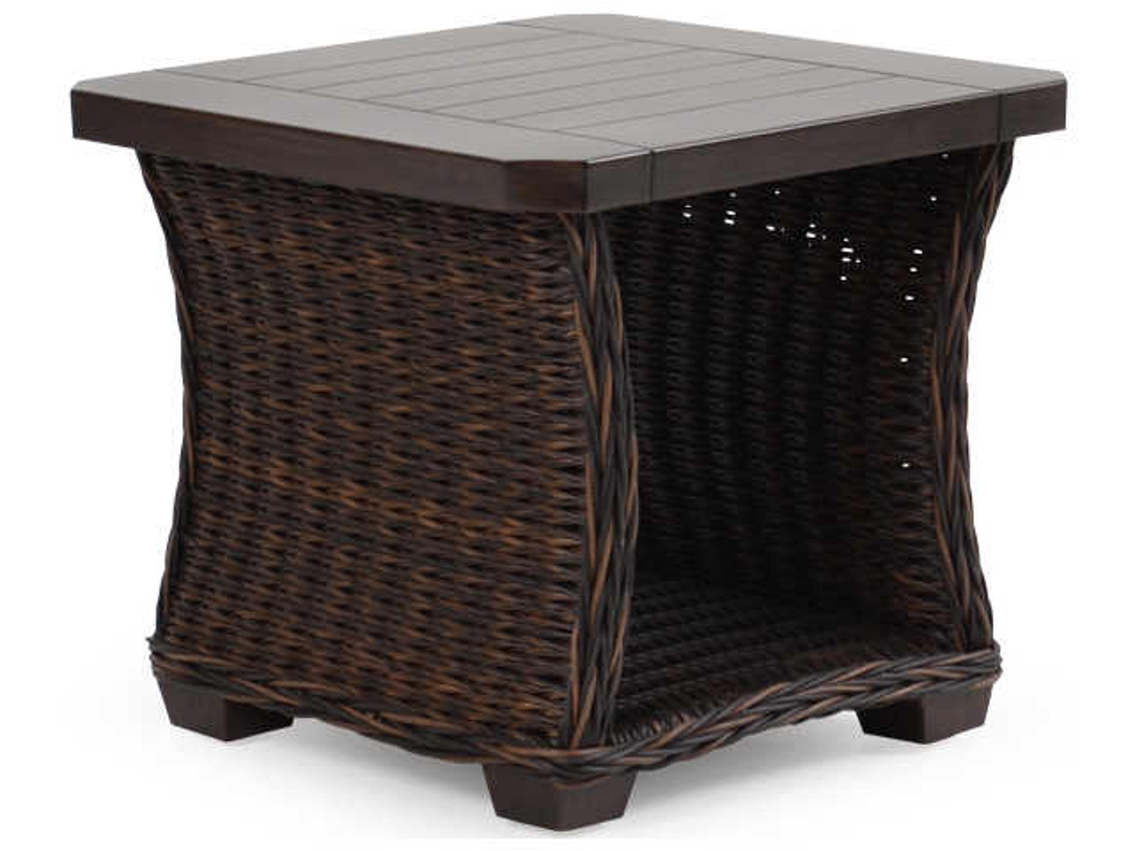 Watermark Living Riverside Wicker Square Patio End Table
