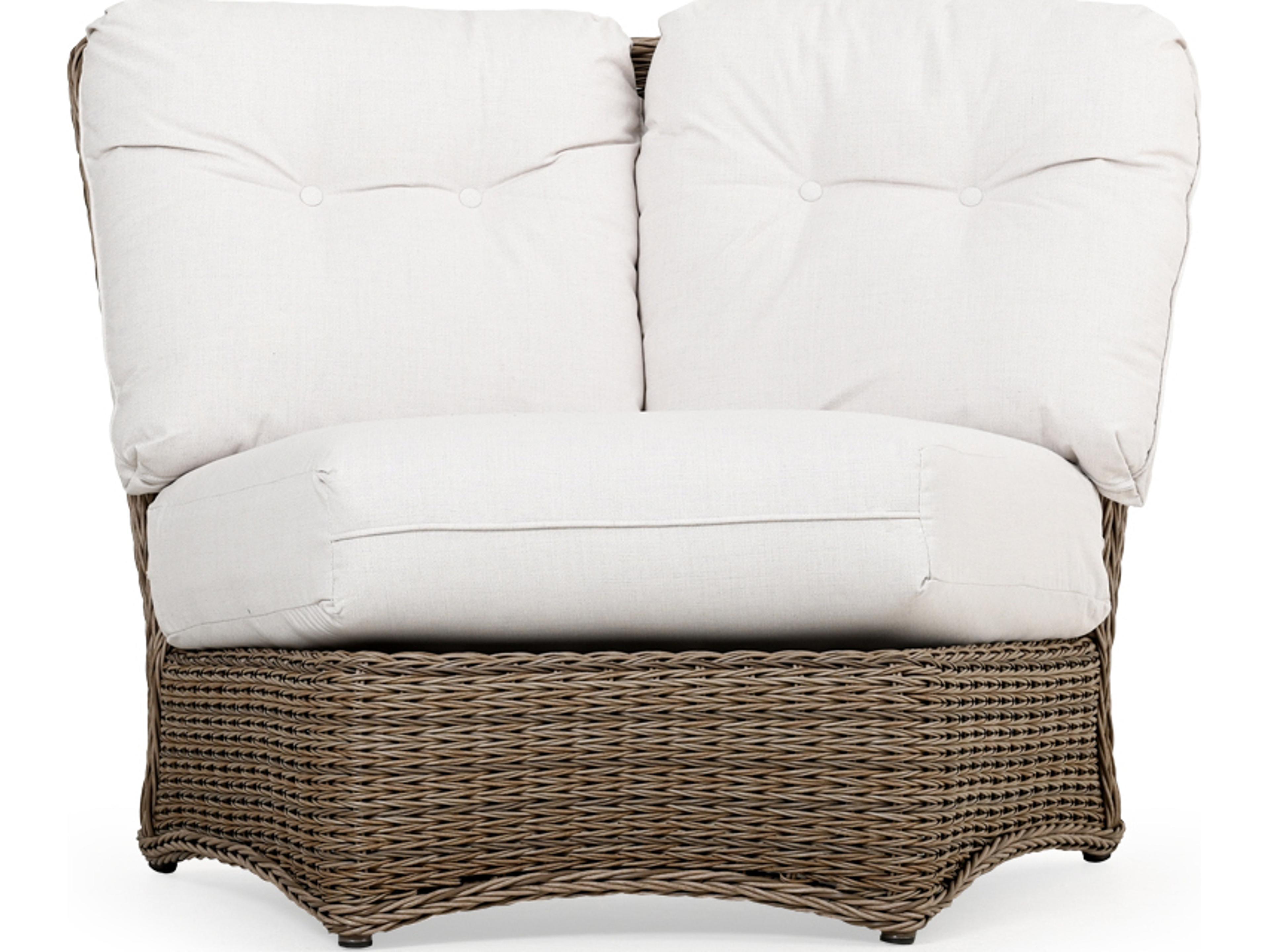 Riverside Wicker 45 Degree Corner Patio Lounge Chair