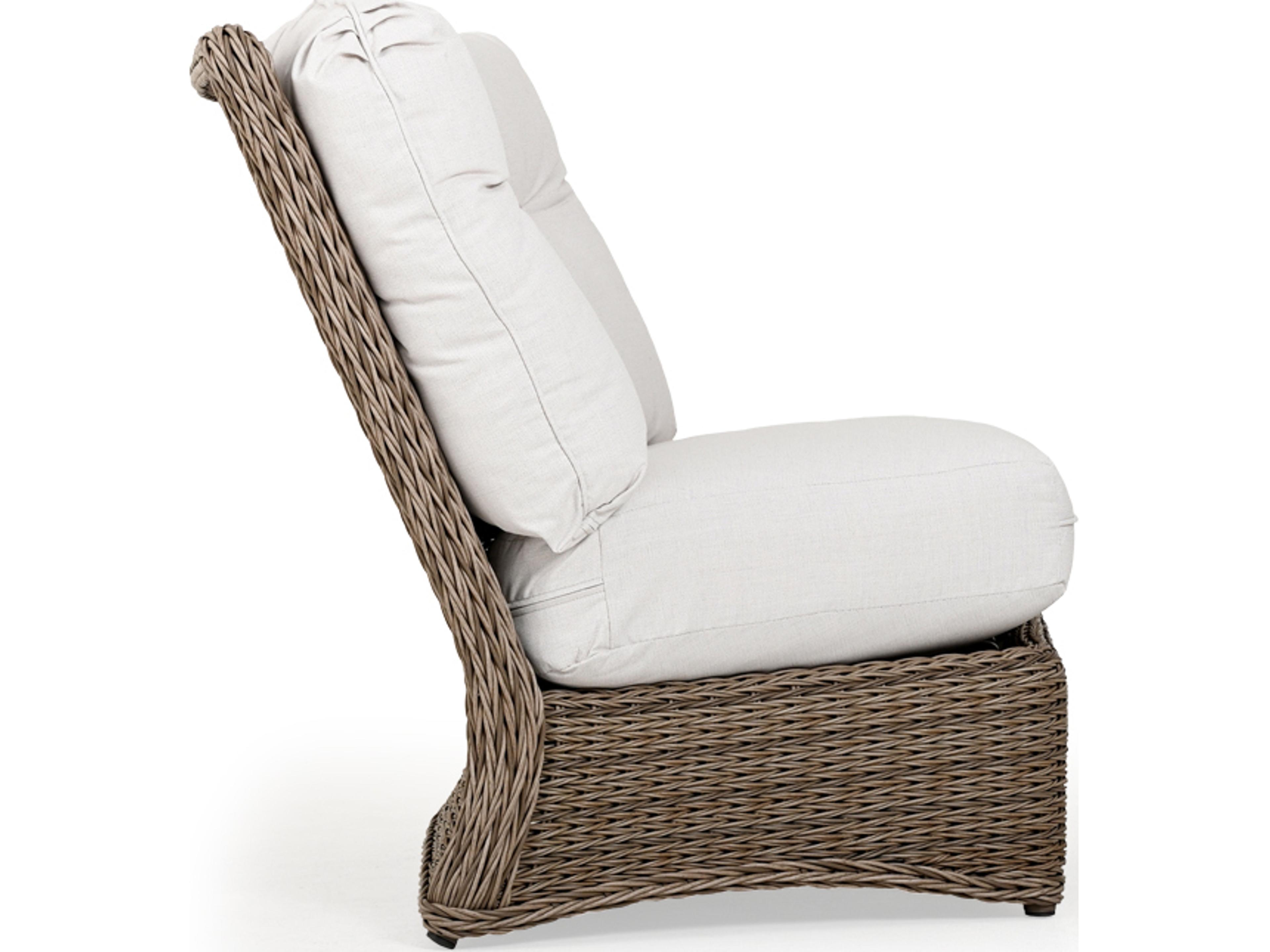Watermark Living Riverside Wicker 45 Degree Corner Patio Lounge Chair