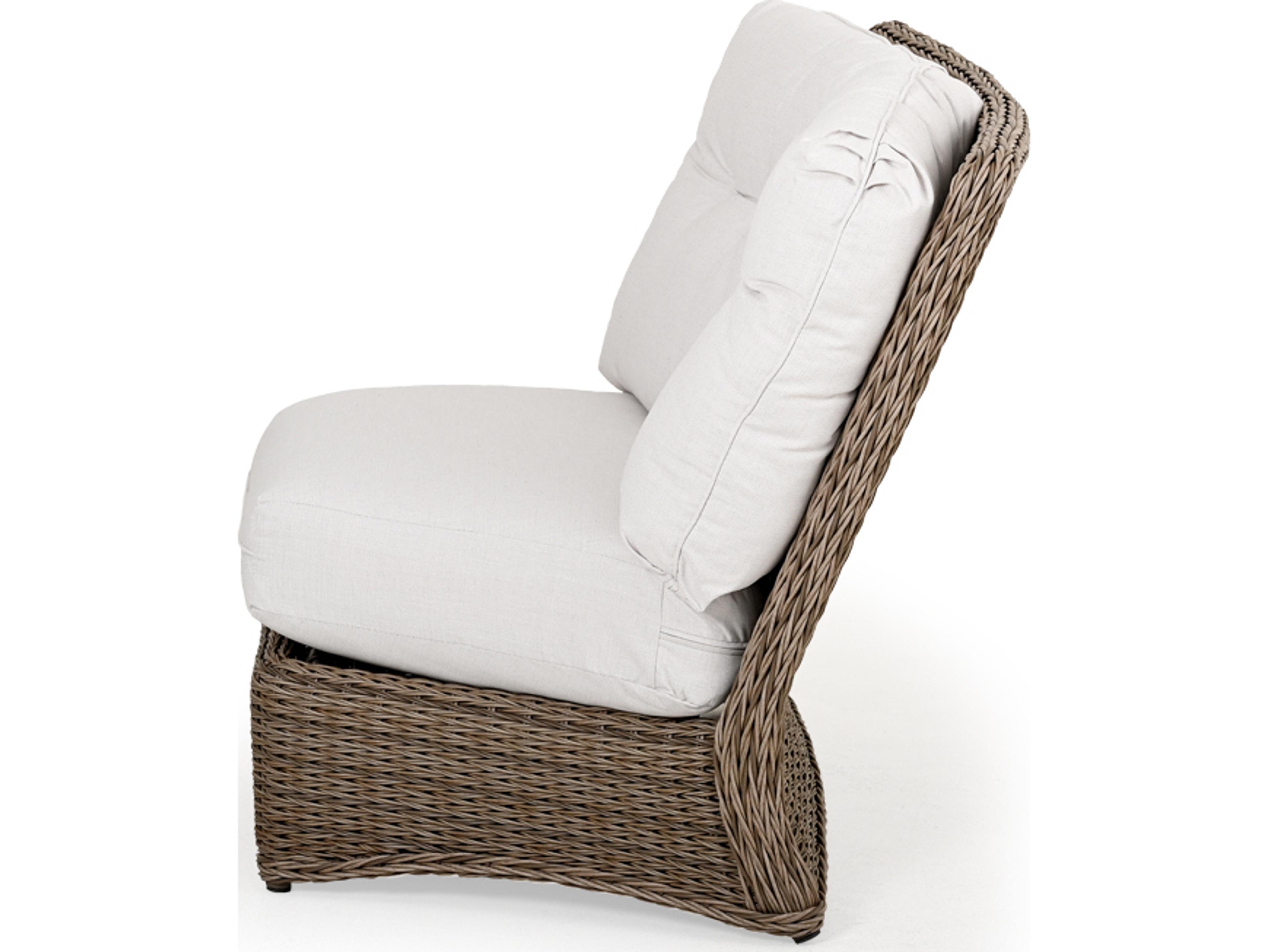 Watermark Living Riverside Wicker 45 Degree Corner Patio Lounge Chair