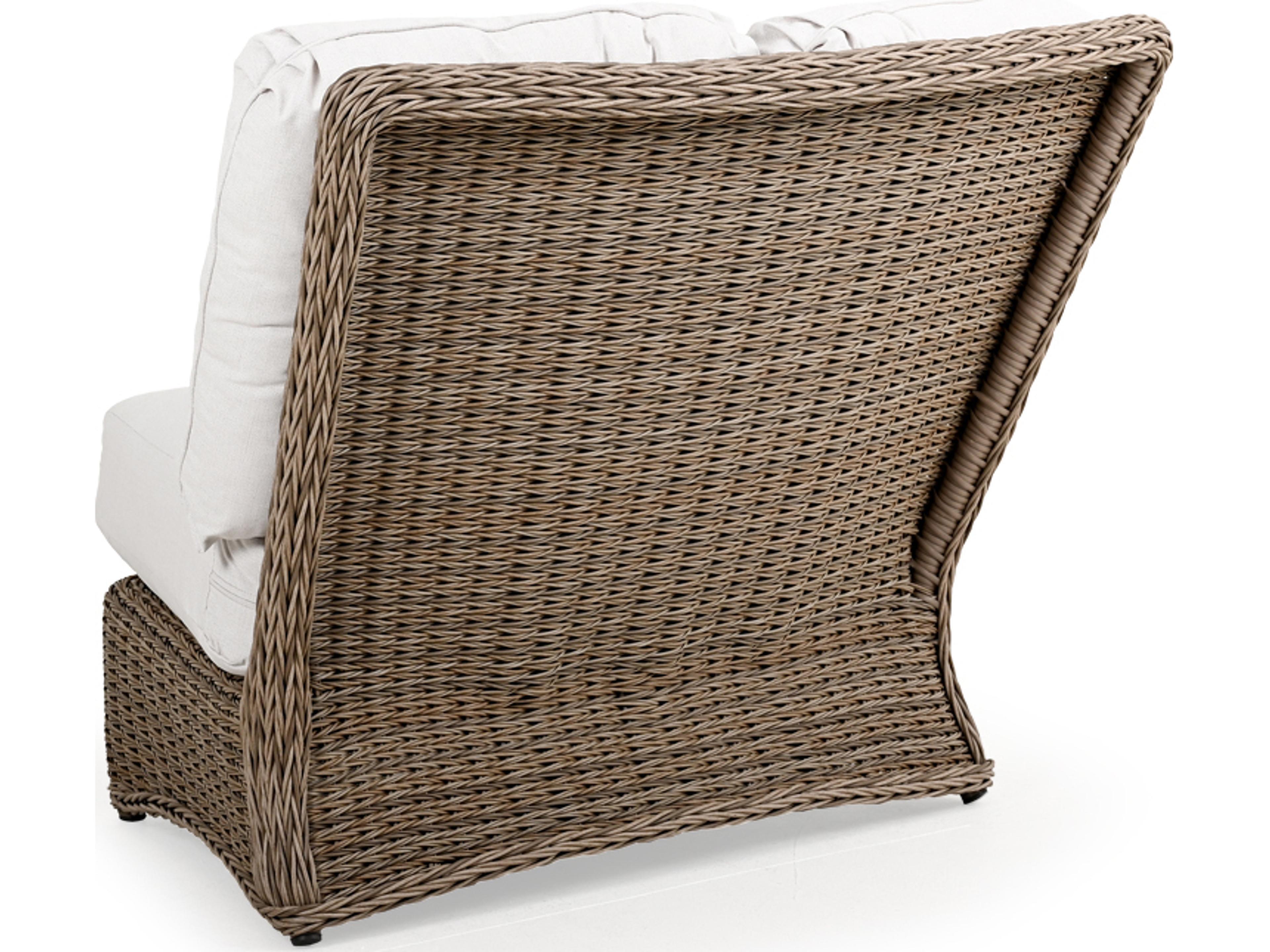 Watermark Living Riverside Wicker 45 Degree Corner Patio Lounge Chair