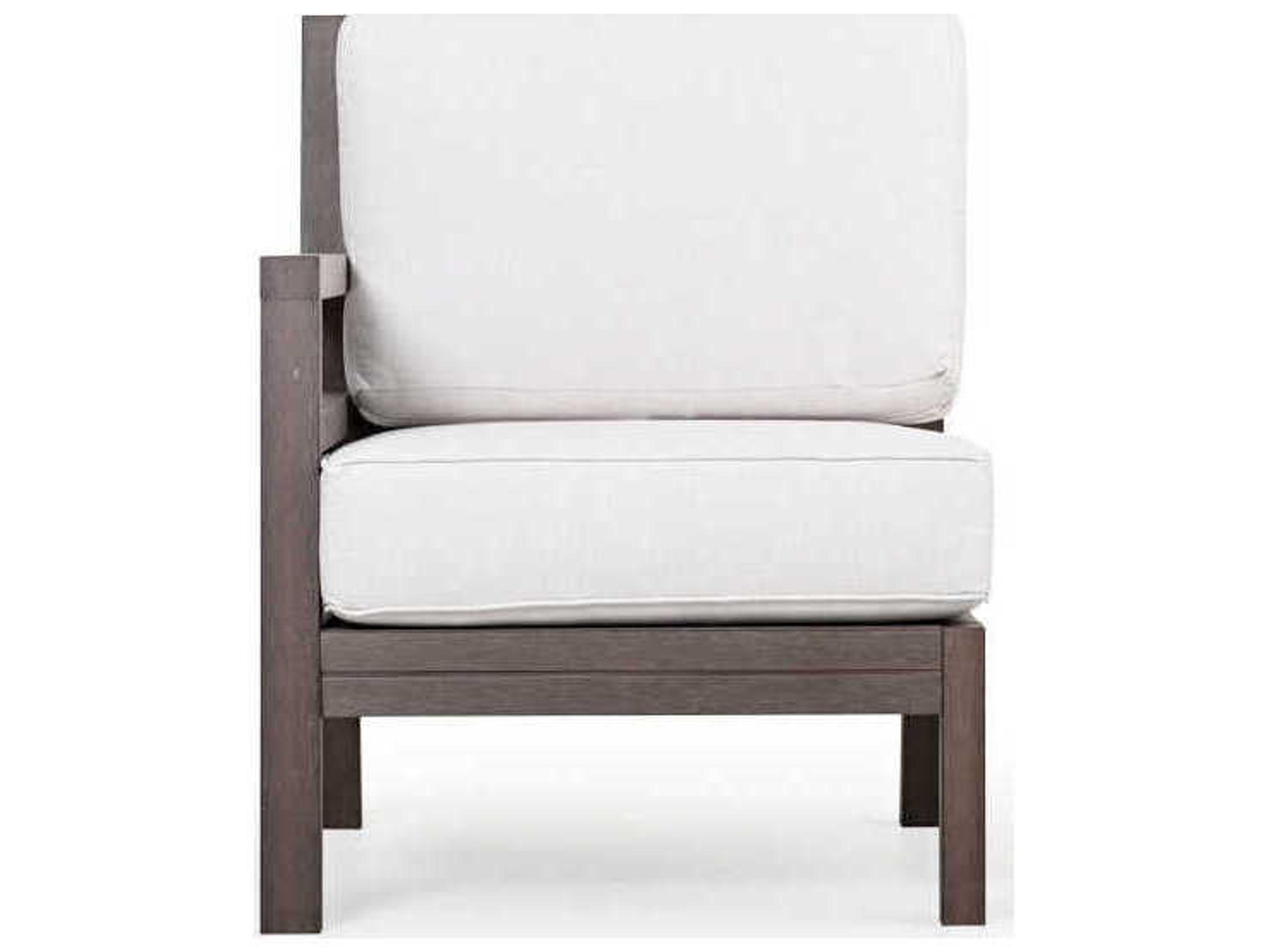 Watermark Living Miramar Faux Wood Left Arm Facing Outdoor Lounge Chair