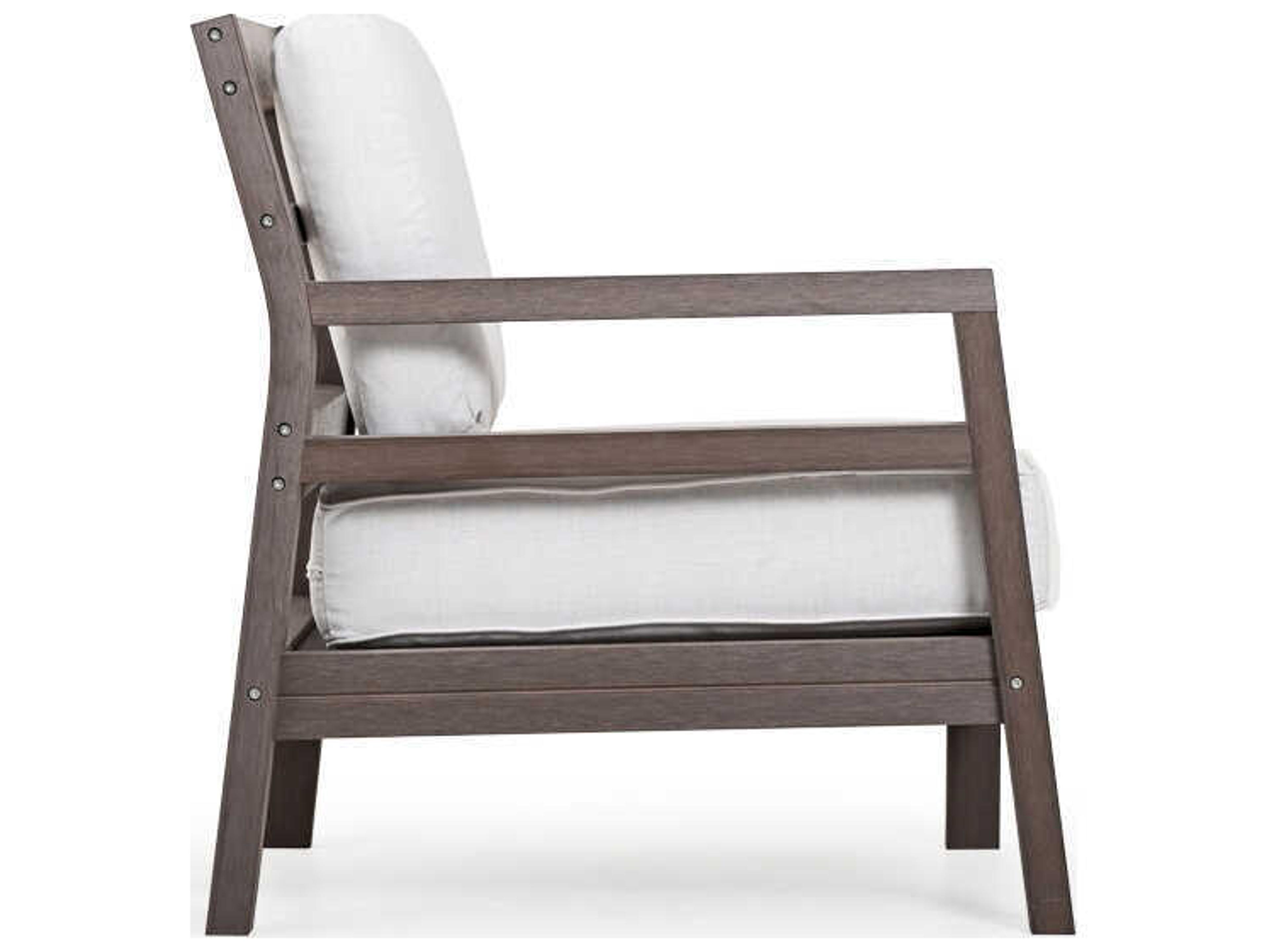 Watermark Living Miramar Faux Wood Left Arm Facing Outdoor Lounge Chair