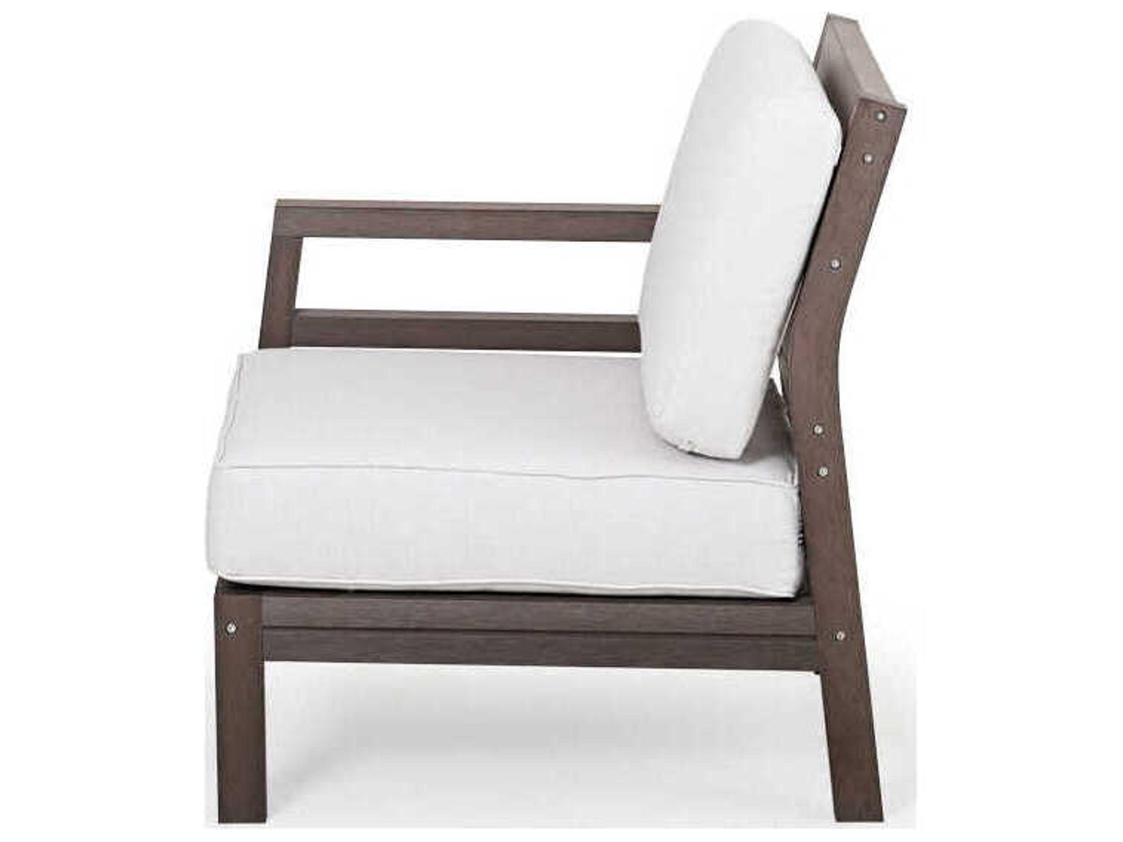 Watermark Living Miramar Faux Wood Left Arm Facing Outdoor Lounge Chair