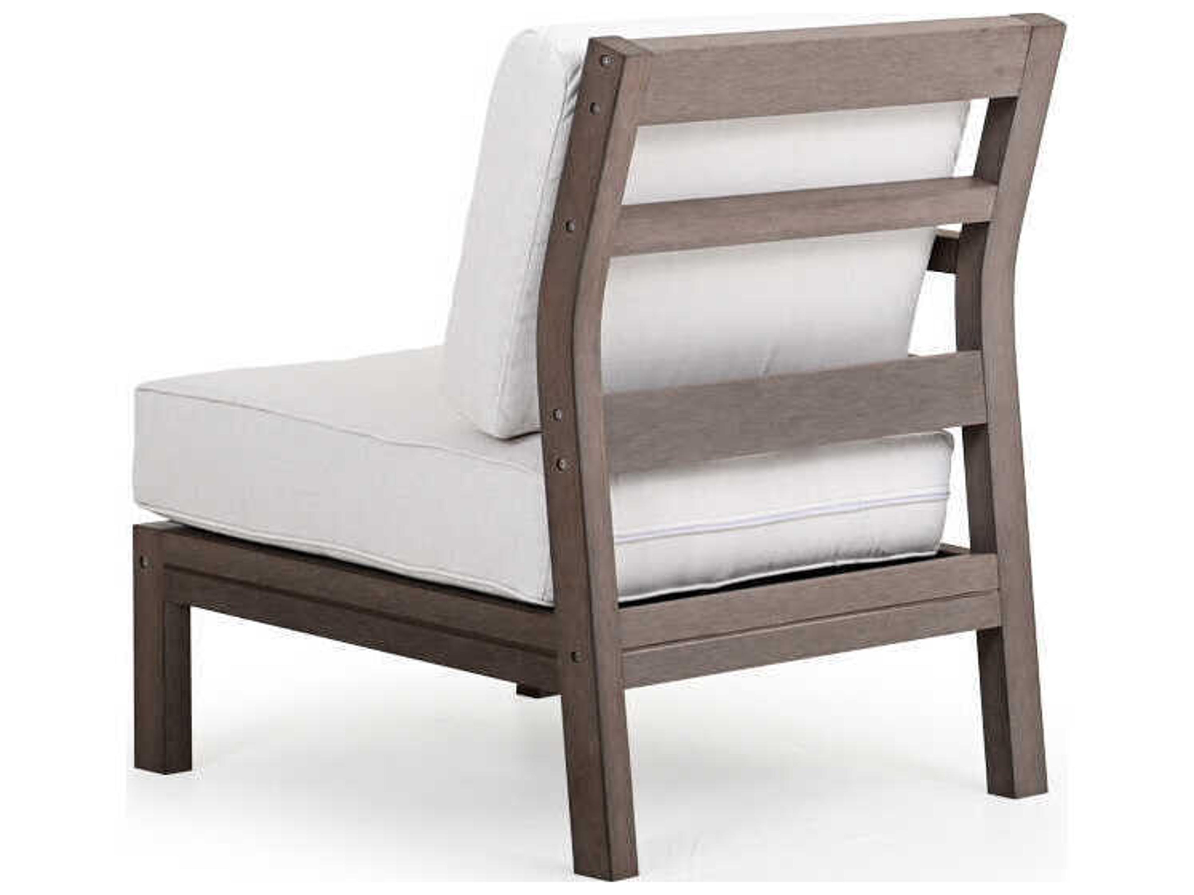 Watermark Living Miramar Faux Wood Left Arm Facing Outdoor Lounge Chair
