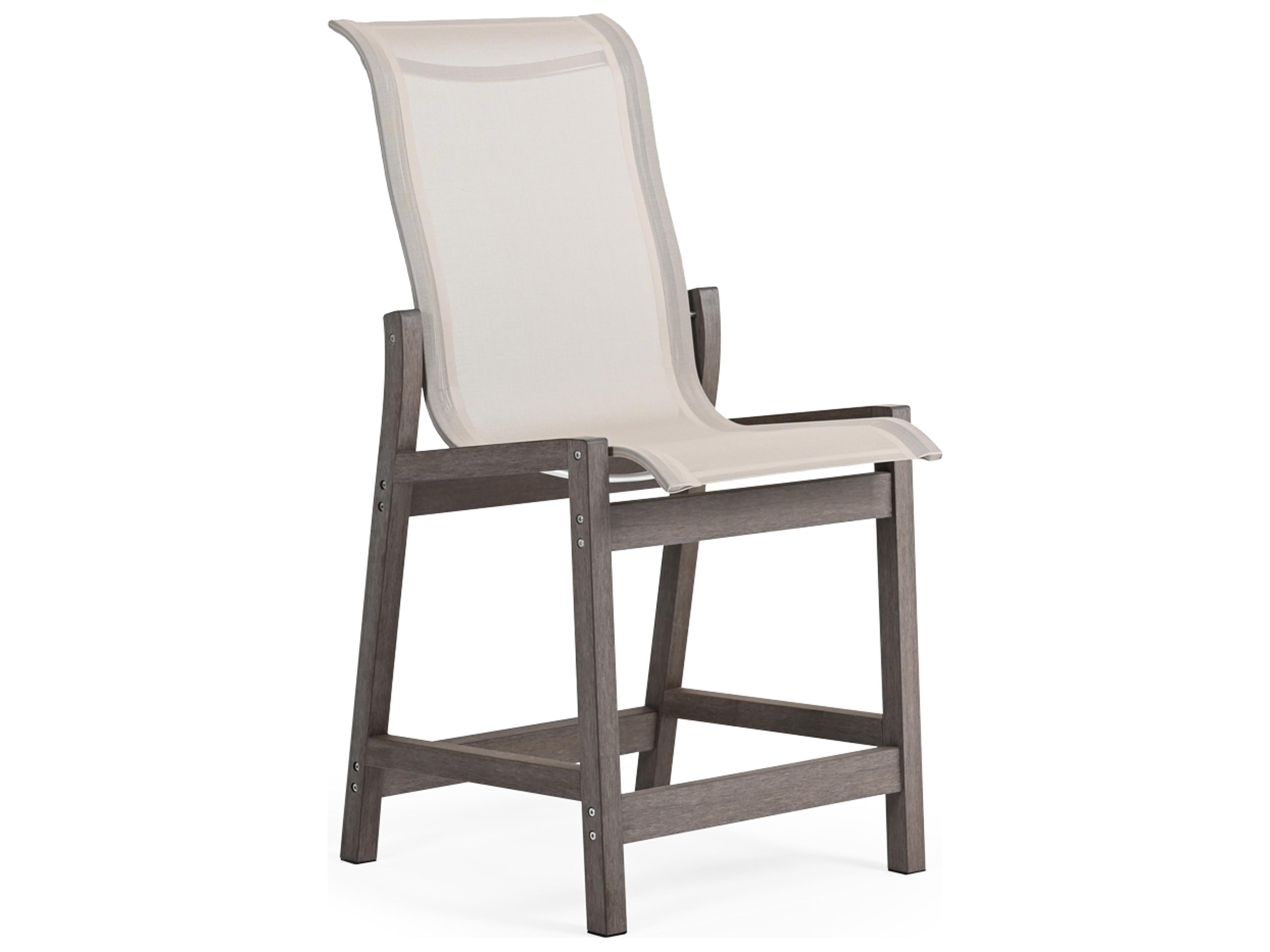 Miramar Teak Sling Outdoor Counter Chair