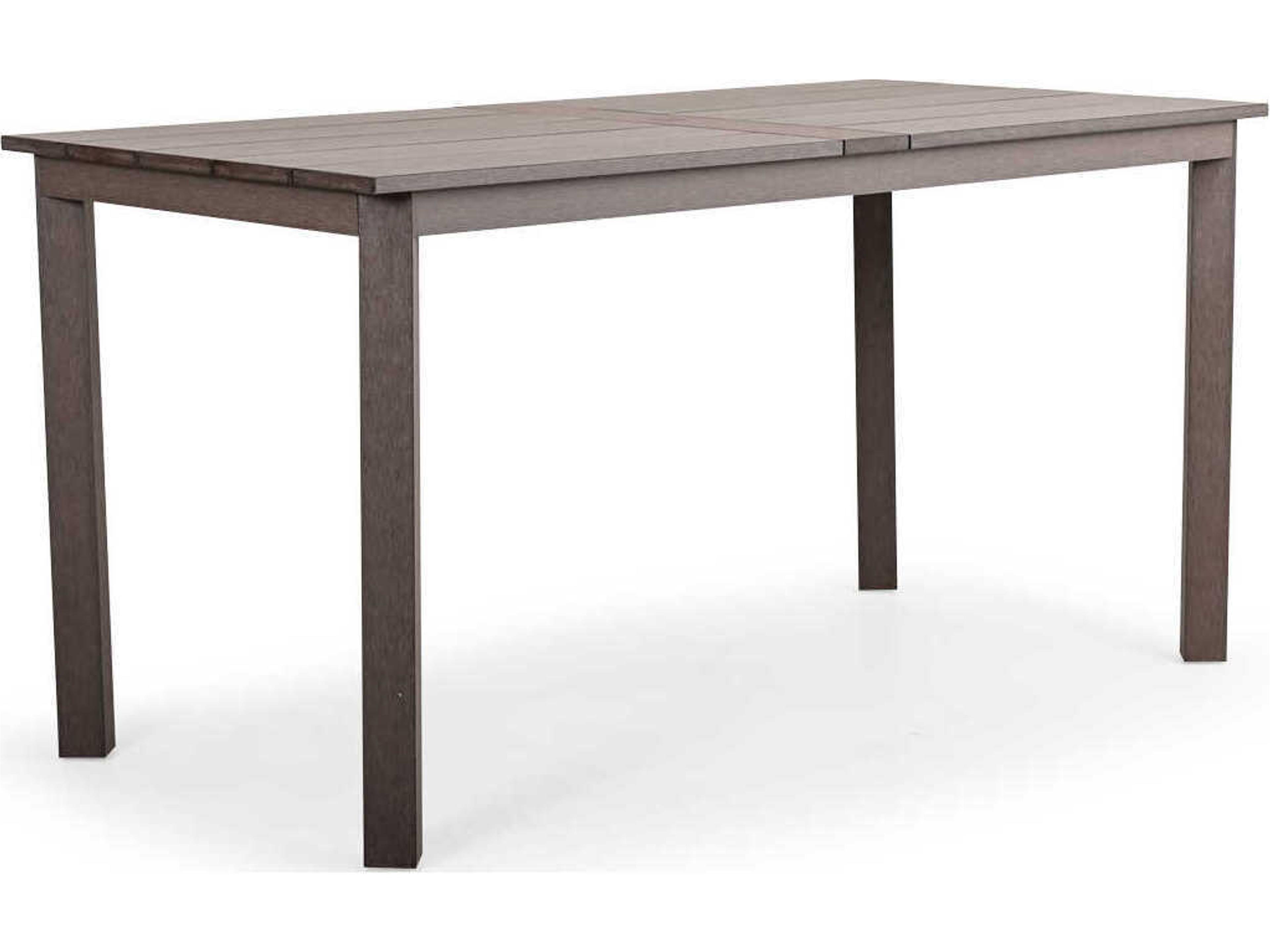 Watermark Living Miramar Faux Wood Rectangular Outdoor Patio Bar Height Table