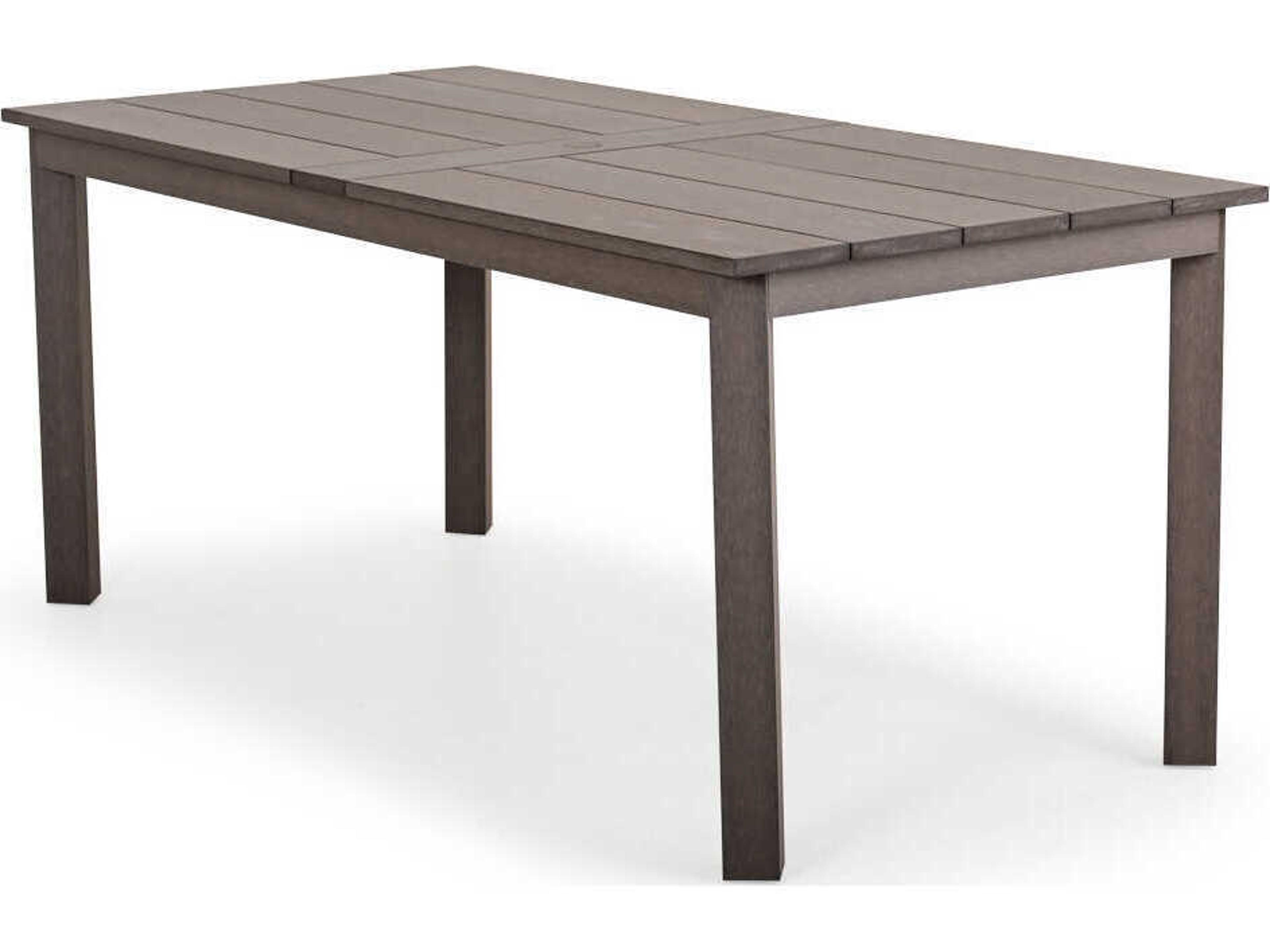Miramar Faux Wood Rectangular Outdoor Patio Counter Height Table