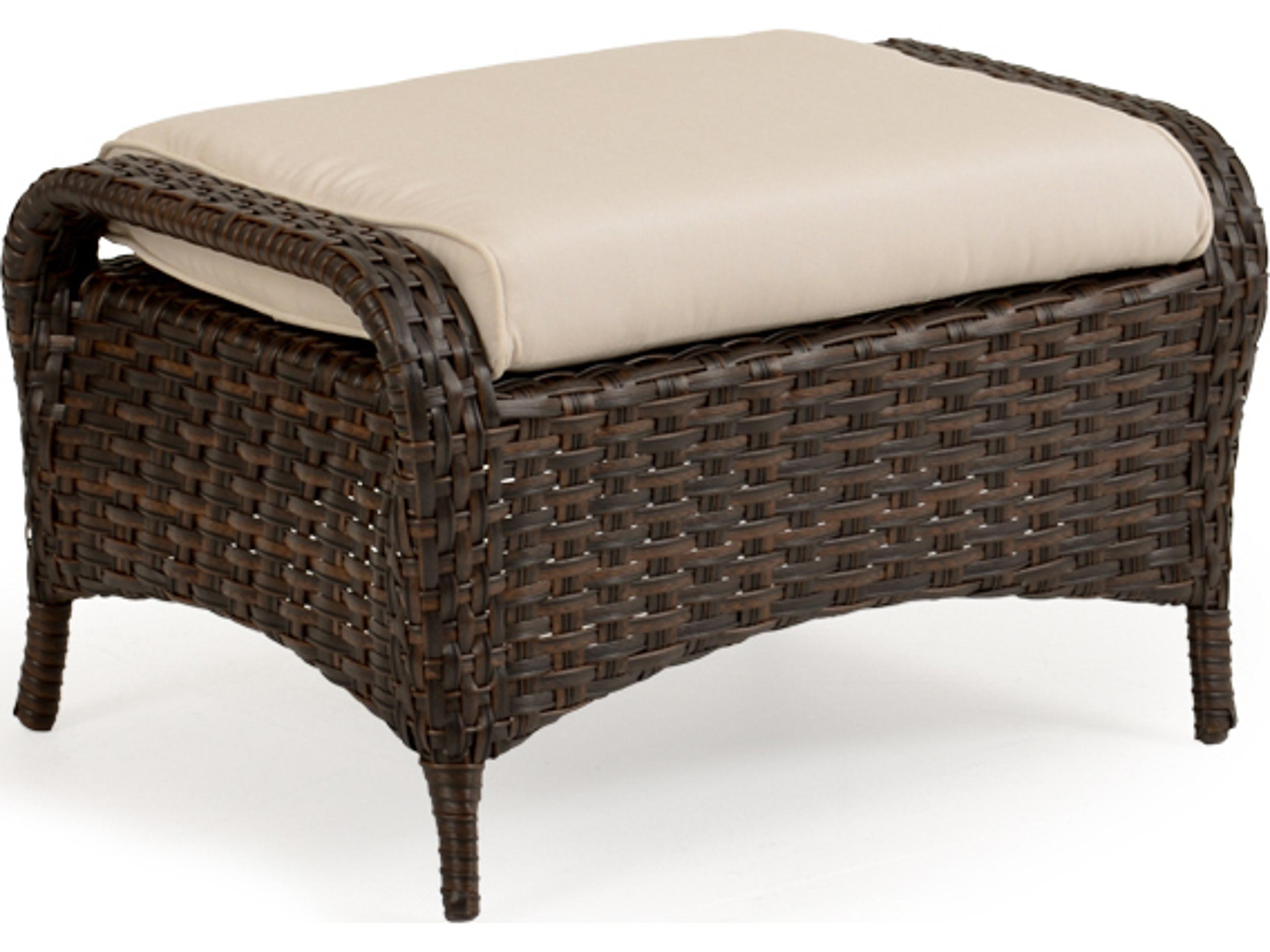 Alexandria Wicker Outdoor Ottoman