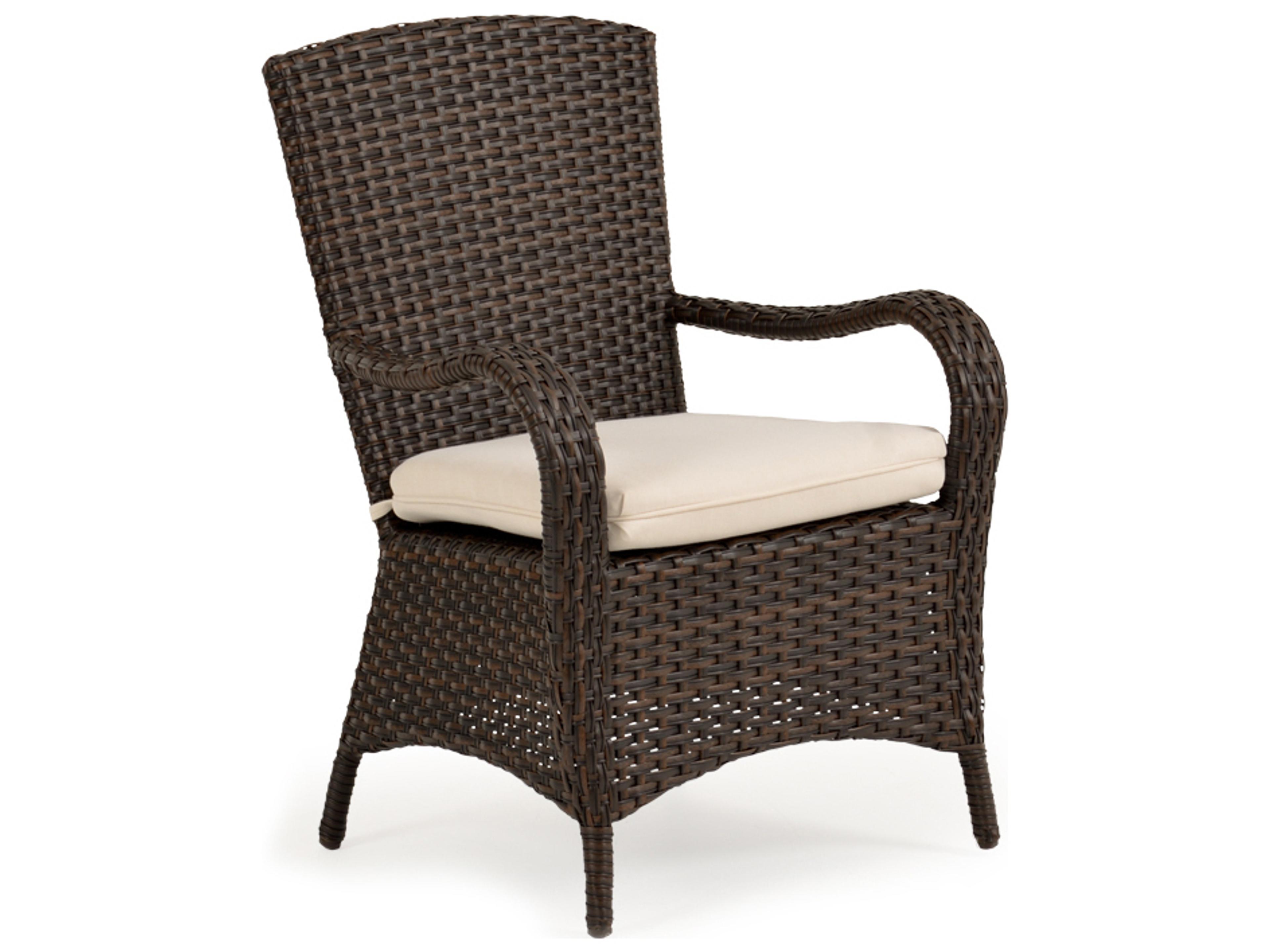 Alexandria Wicker Patio Dining Arm Chair