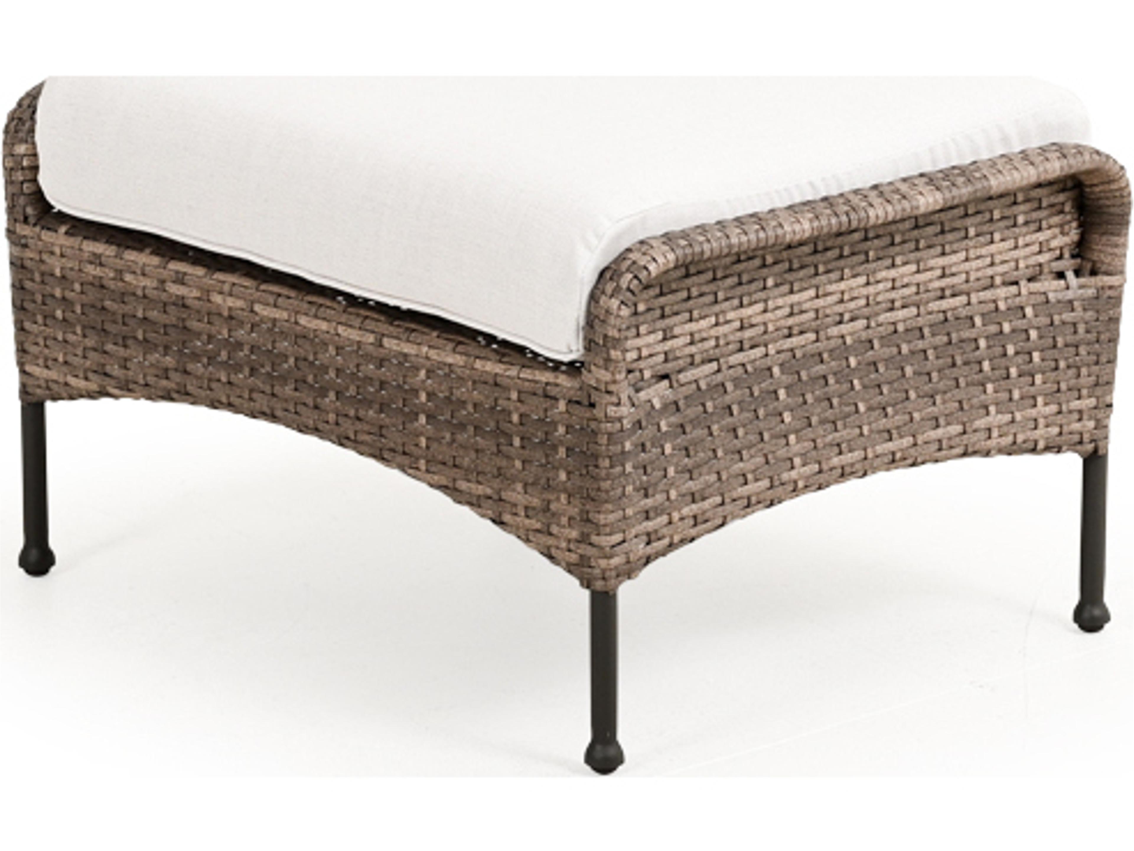 Watermark Living Augusta Wicker Patio Ottoman