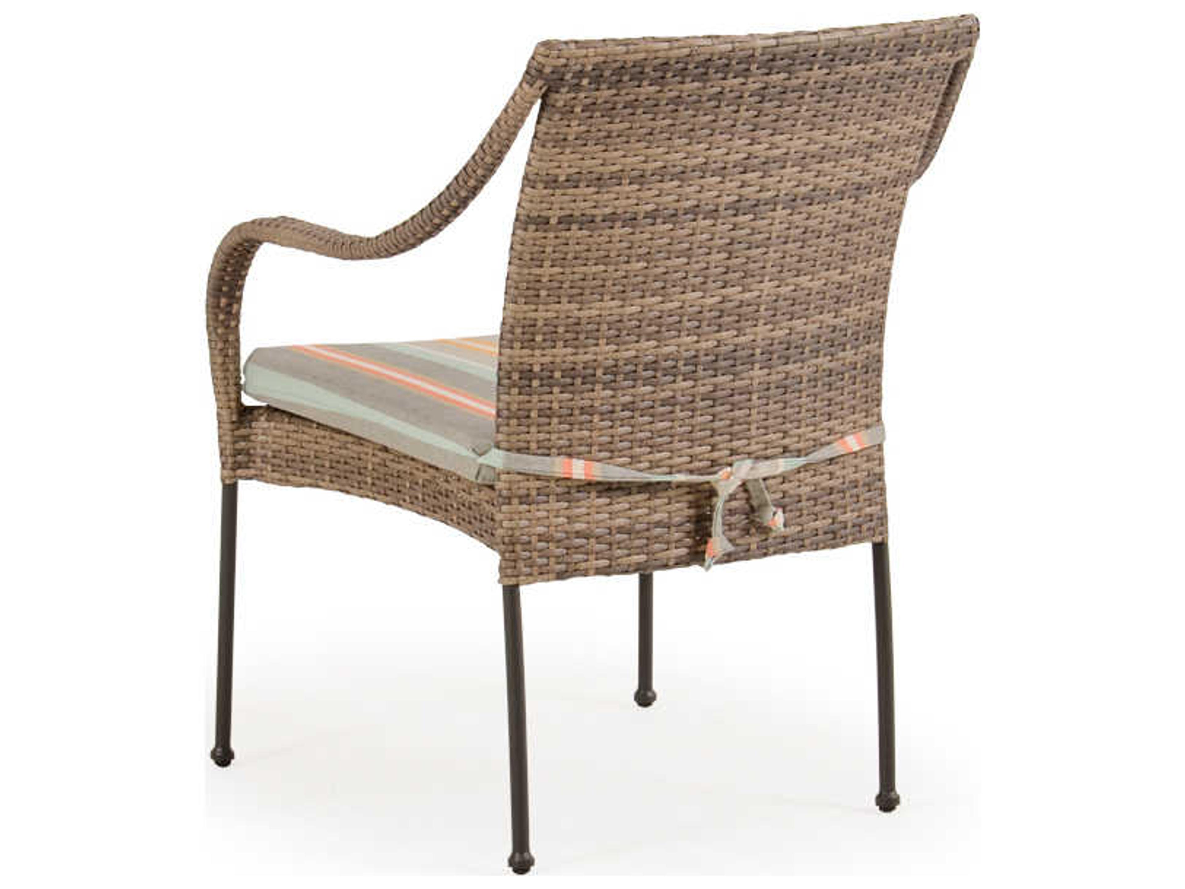 Watermark Living Augusta Wicker Outdoor Patio Dining Arm Chair