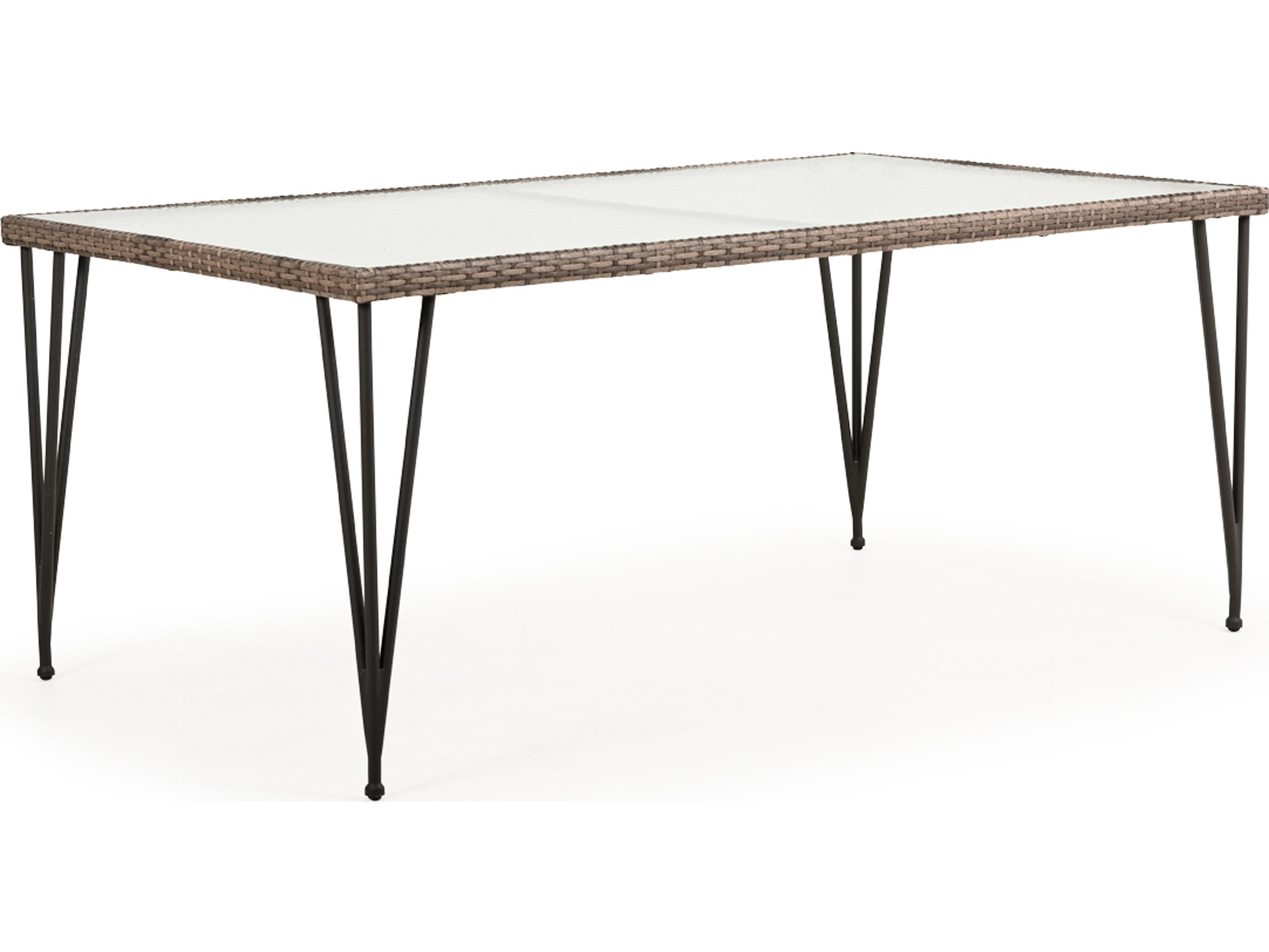 Augusta Wicker Rectangular Patio Dining Table