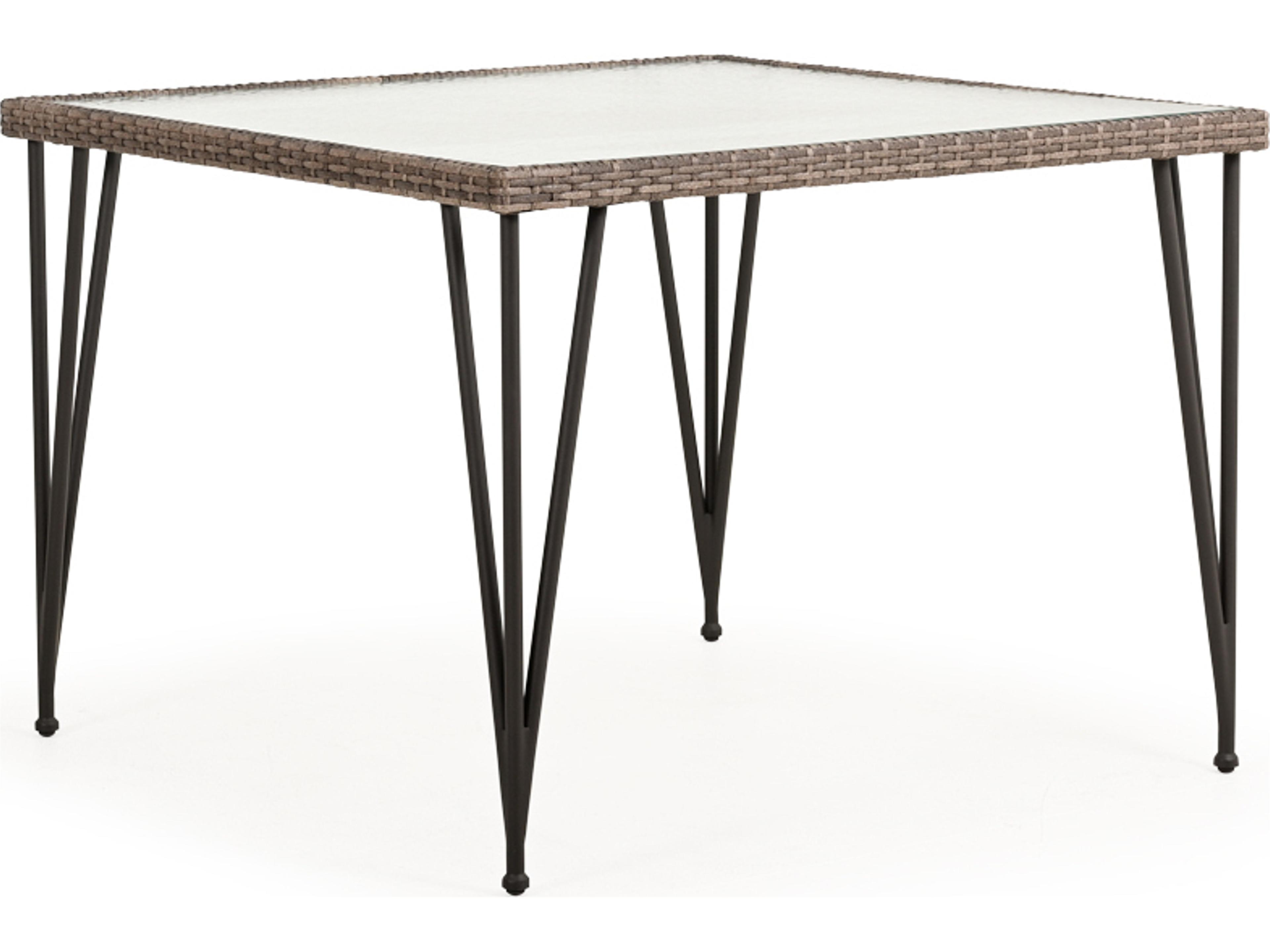 Augusta Wicker Square Outdoor Patio Dining Table
