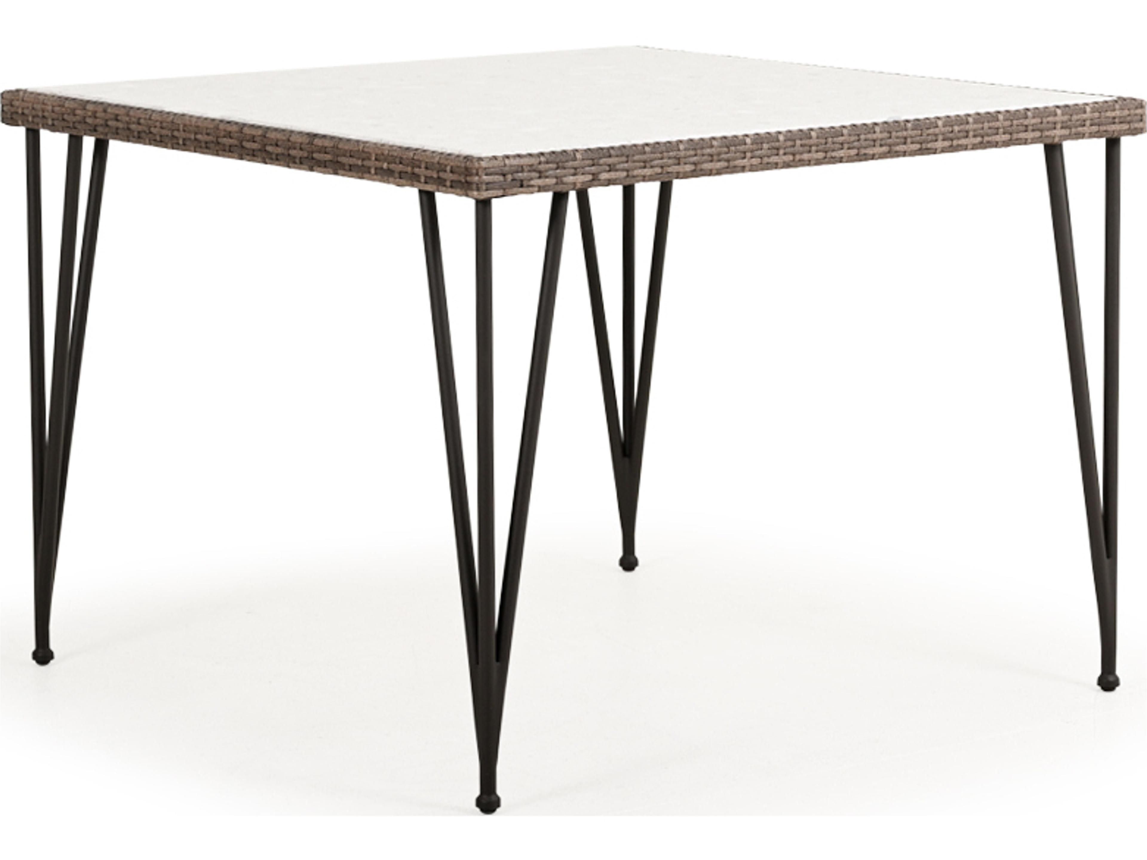 Watermark Living Augusta Wicker Square Outdoor Patio Dining Table