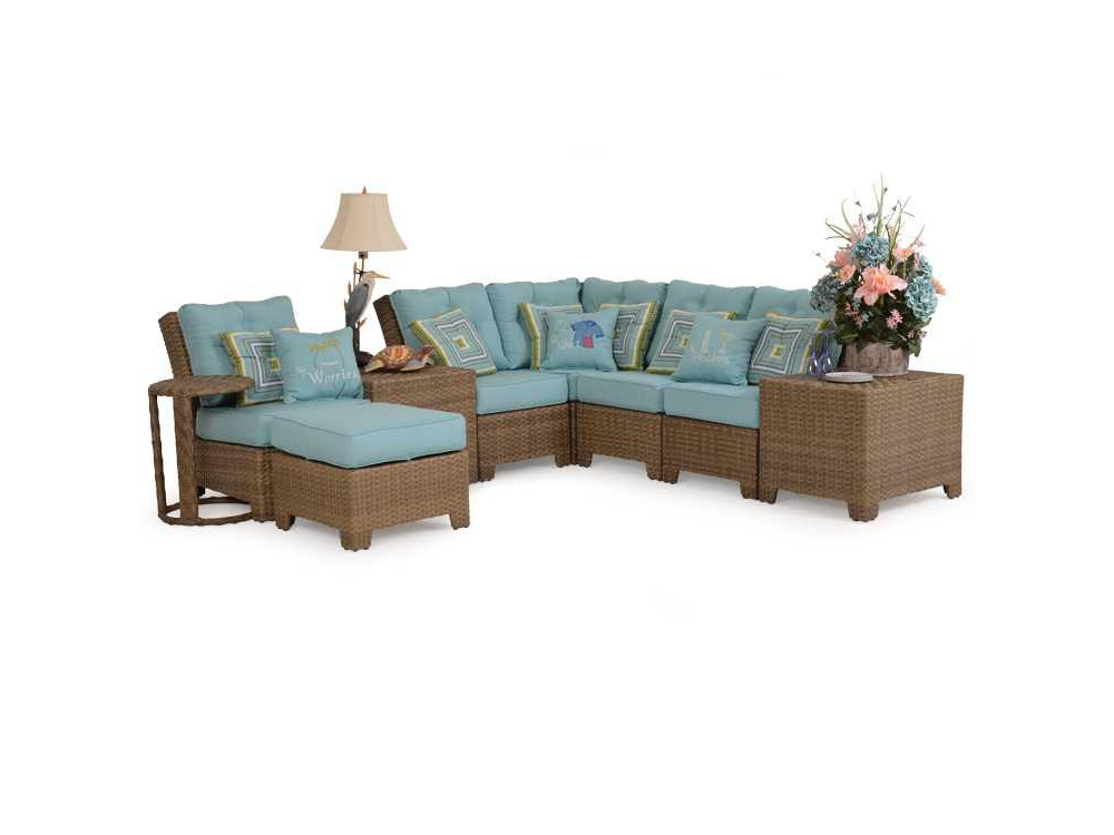 Seaside Wicker Sectional Outdoor Lounge Set