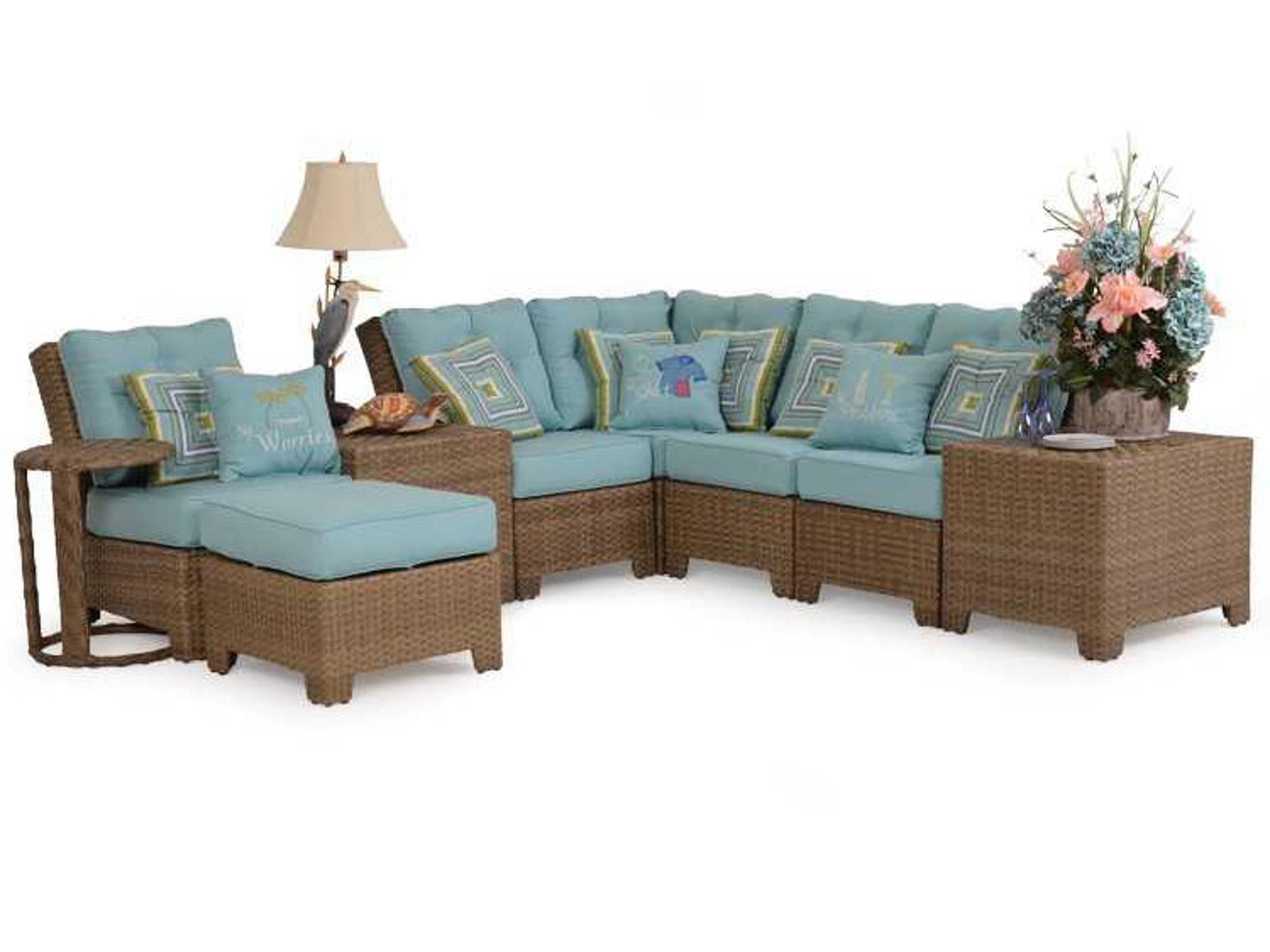 Seaside Wicker Sectional Outdoor Lounge Set