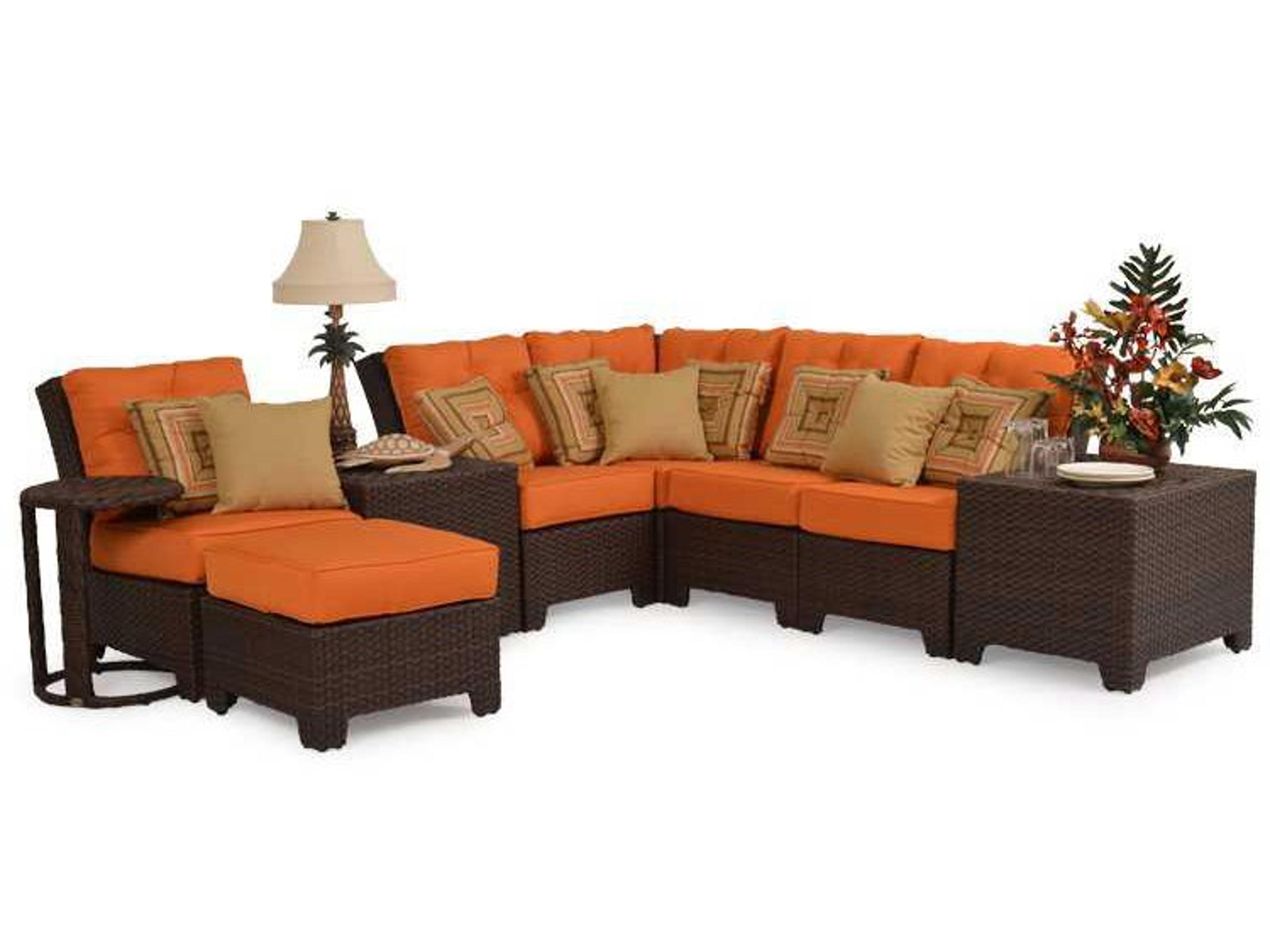 Watermark Living Seaside Wicker Sectional Outdoor Lounge Set