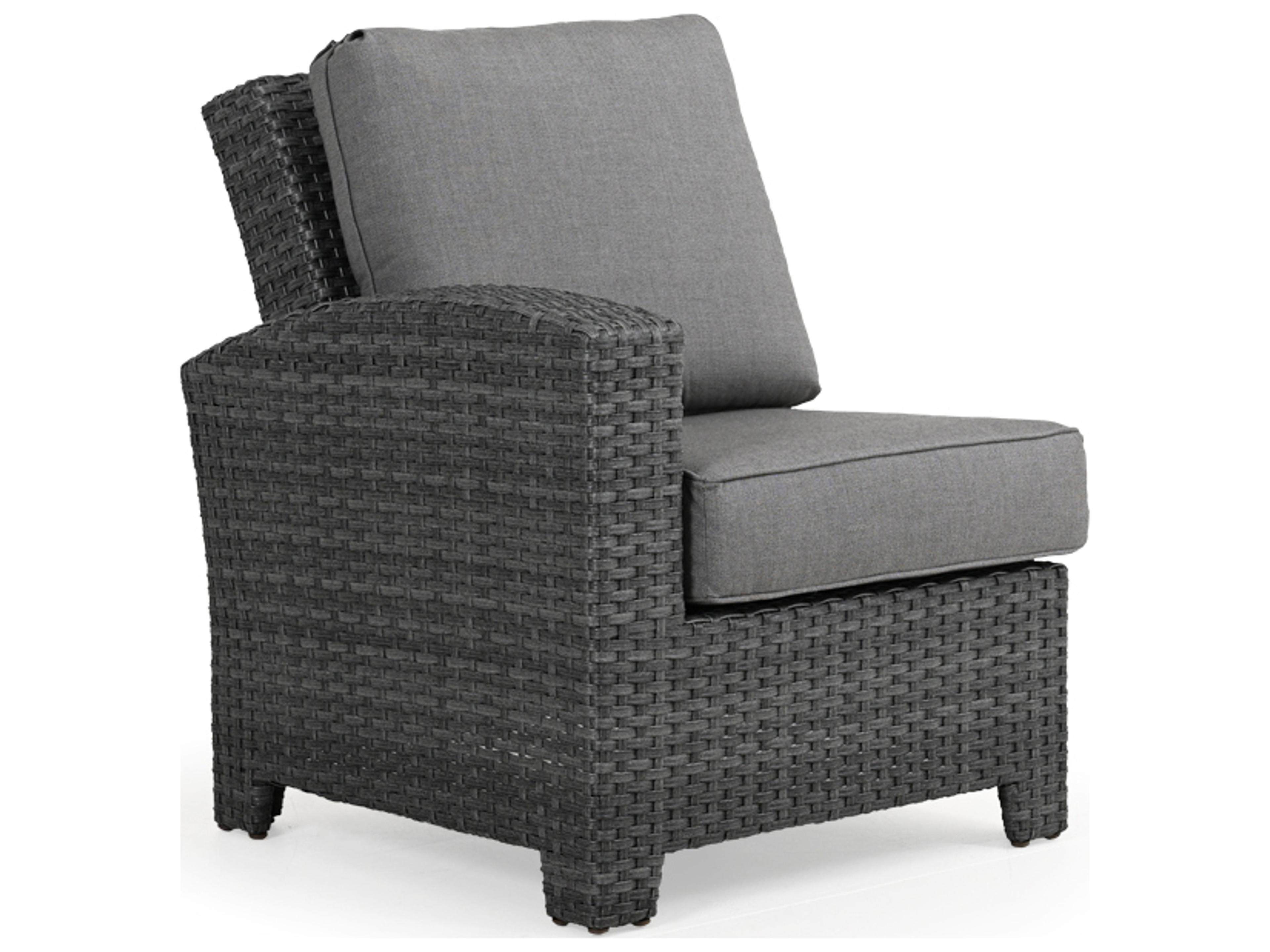 Watermark Living Seaside Wicker Left Arm Facing Patio Lounge Chair