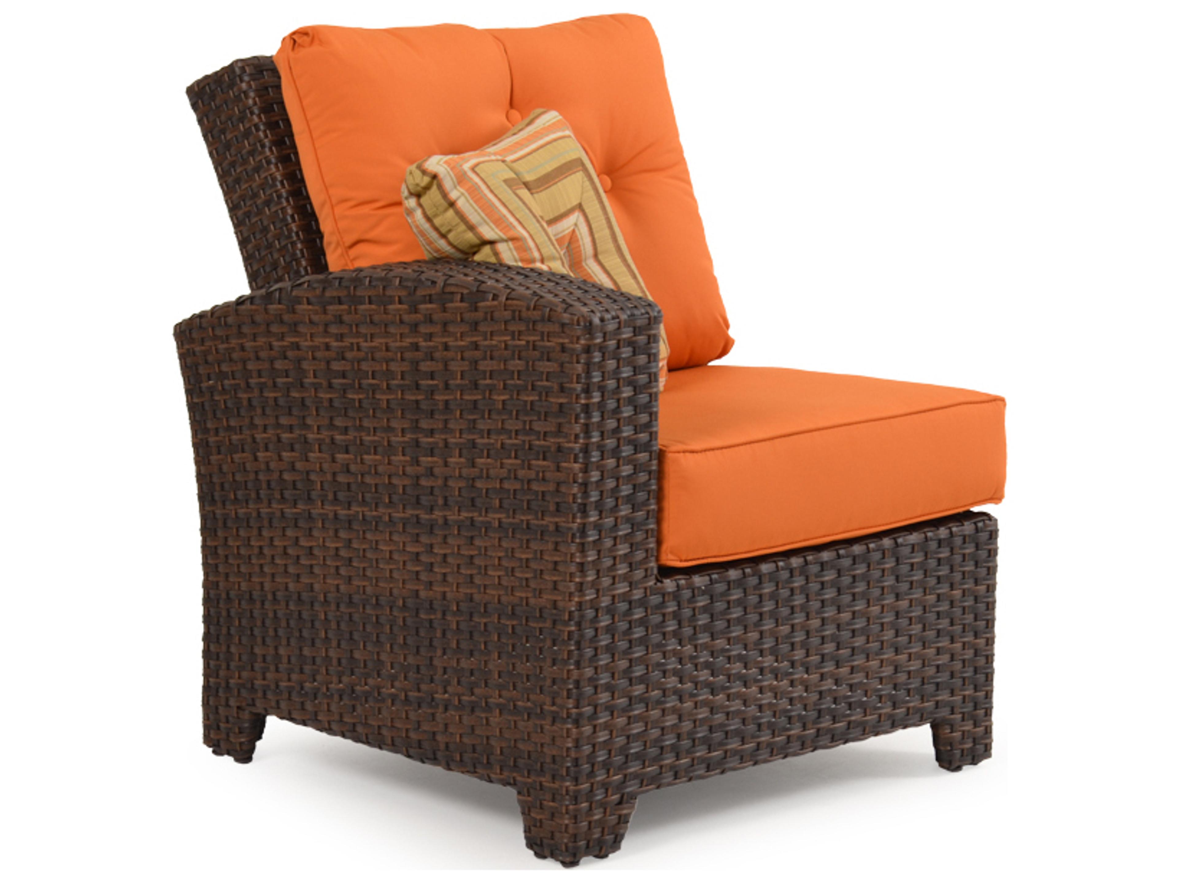 Watermark Living Seaside Wicker Left Arm Facing Patio Lounge Chair