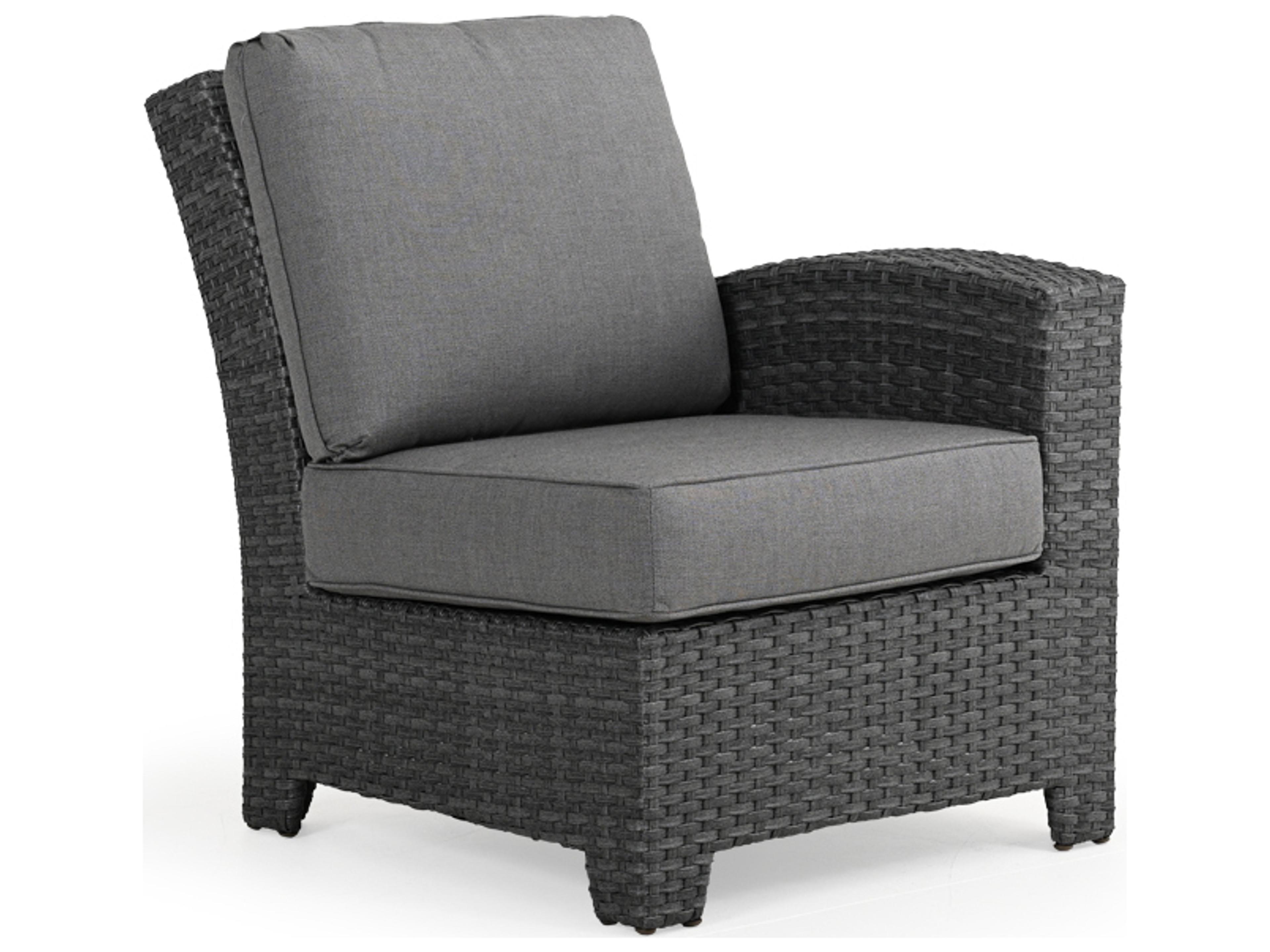 Watermark Living Seaside Wicker Right Arm Facing Outdoor Patio Lounge Chair