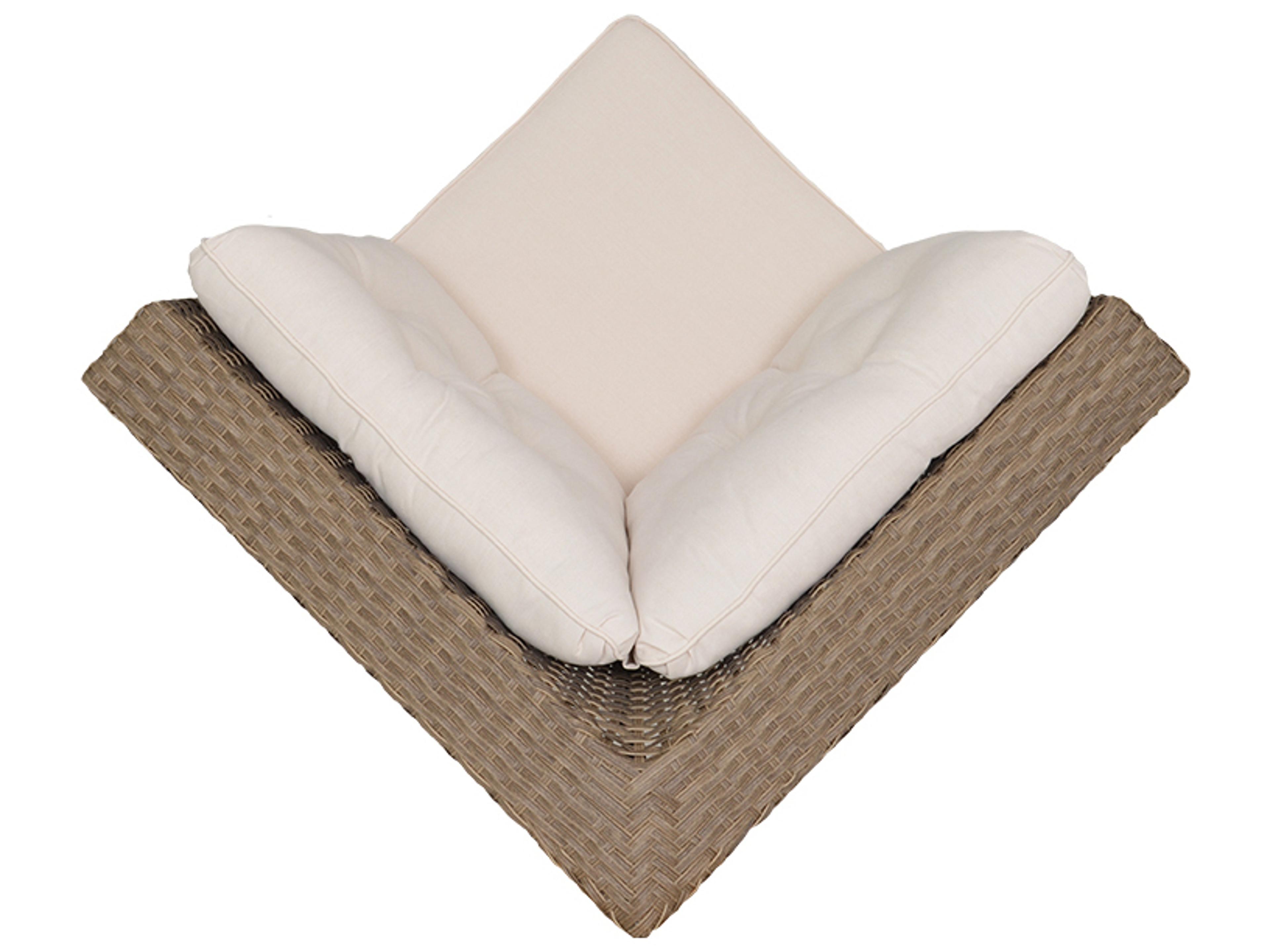 Watermark Living Seaside Wicker 90 Degree Corner Outdoor Lounge Chair