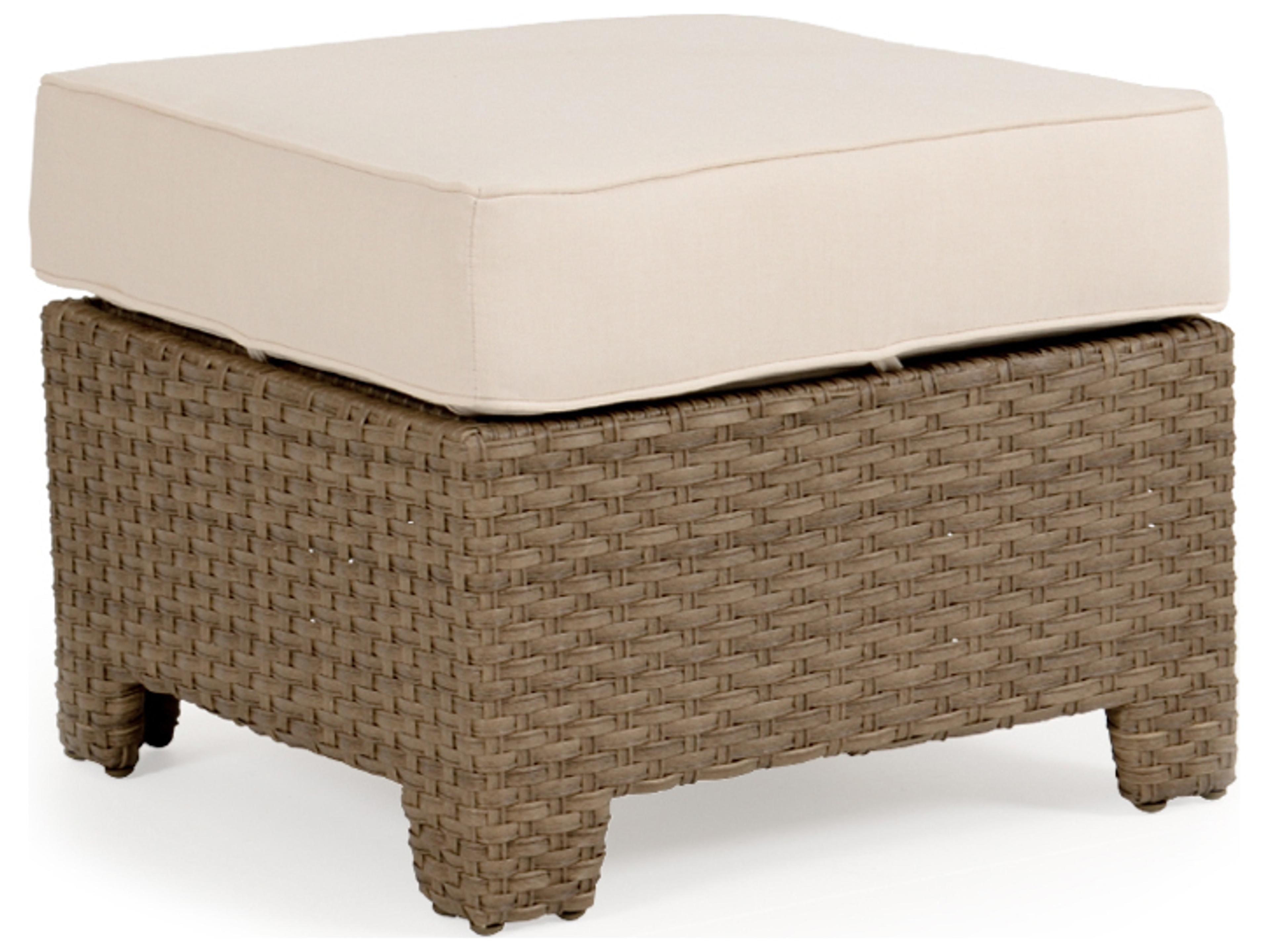 Seaside Wicker Outdoor Patio Ottoman