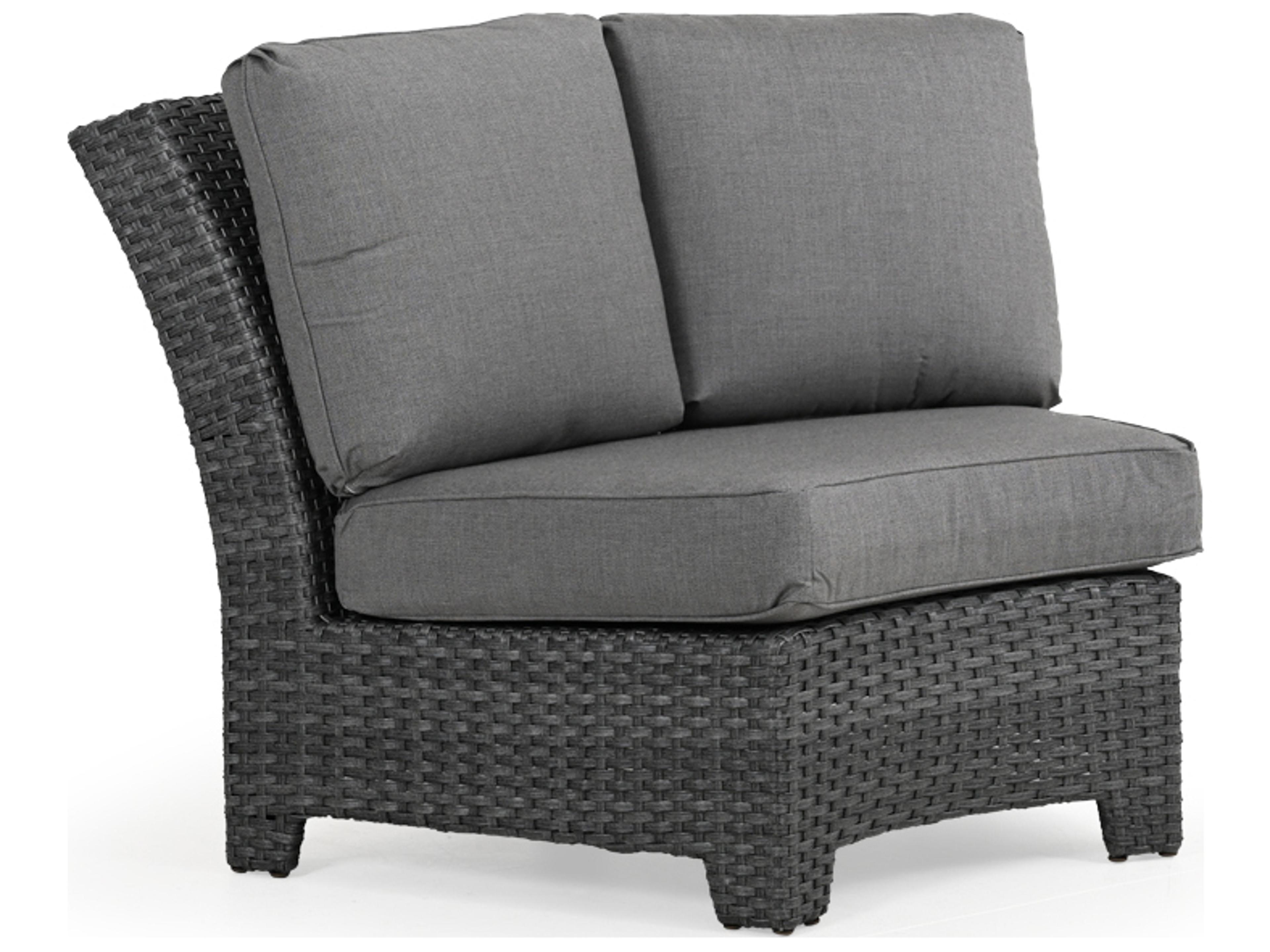 Watermark Living Seaside Wicker 45 Degree Corner Patio Lounge Chair