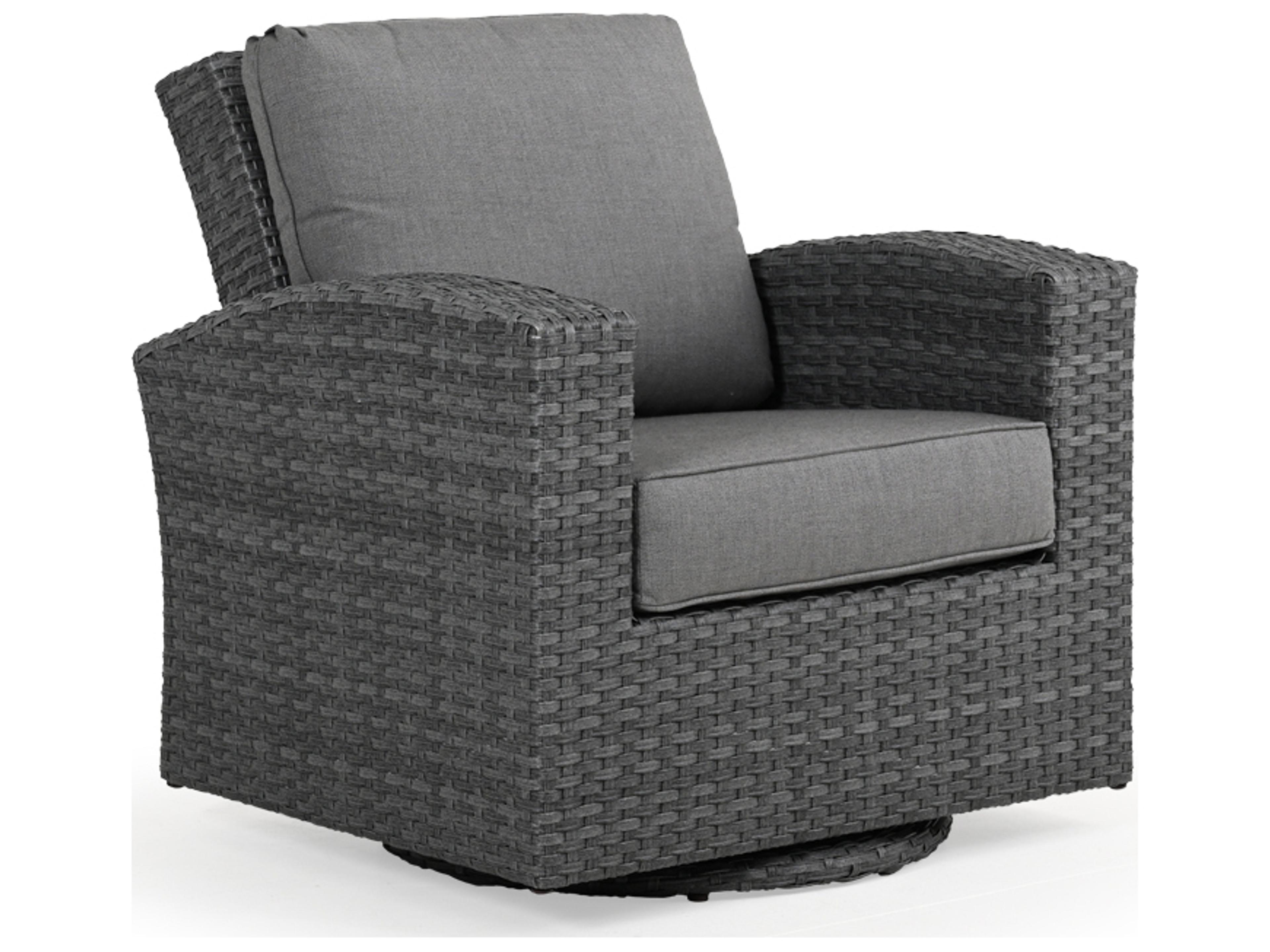 Watermark Living Seaside Wicker Swivel Glider Outdoor Lounge Chair