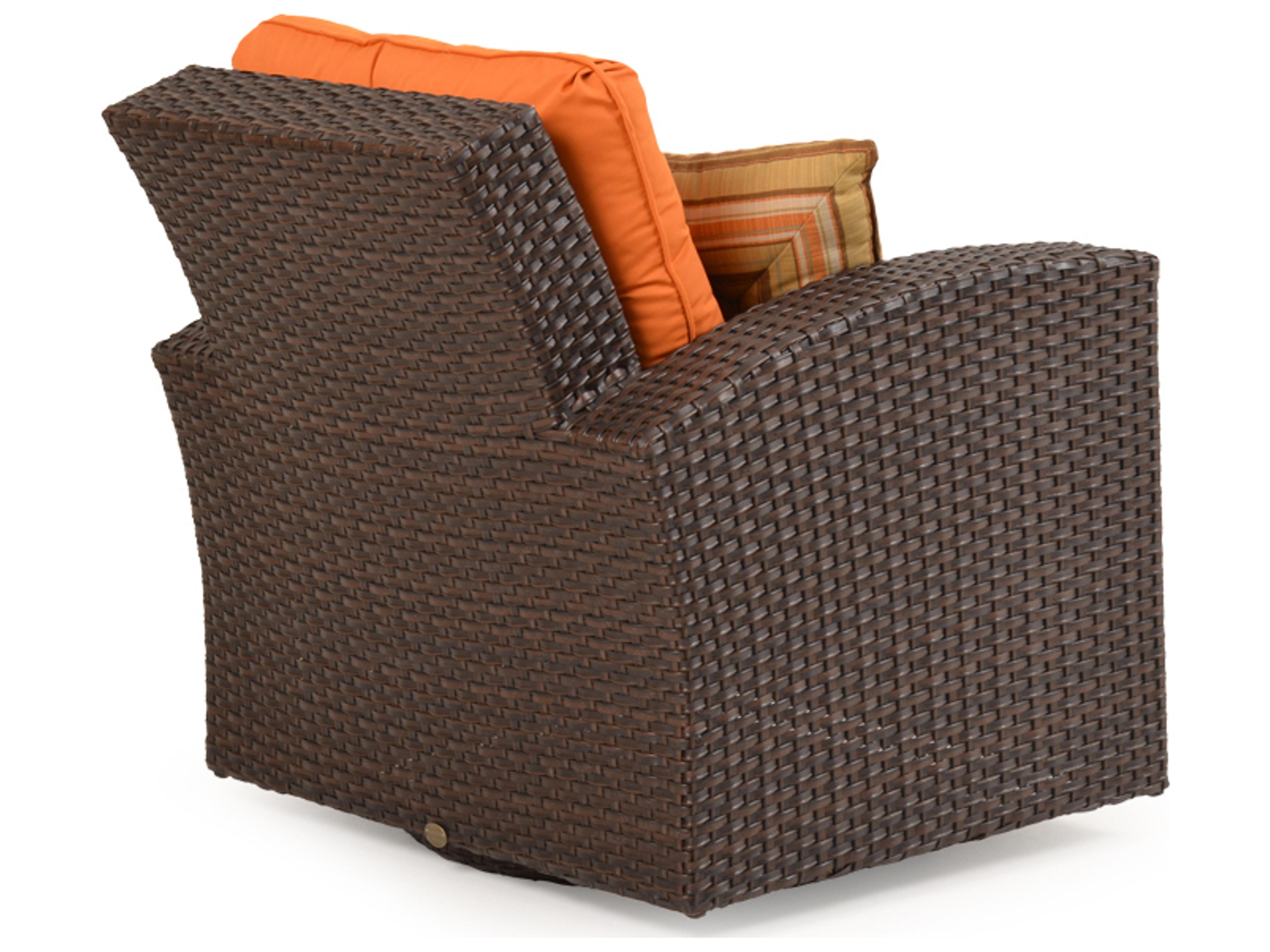 Watermark Living Seaside Wicker Swivel Glider Outdoor Lounge Chair