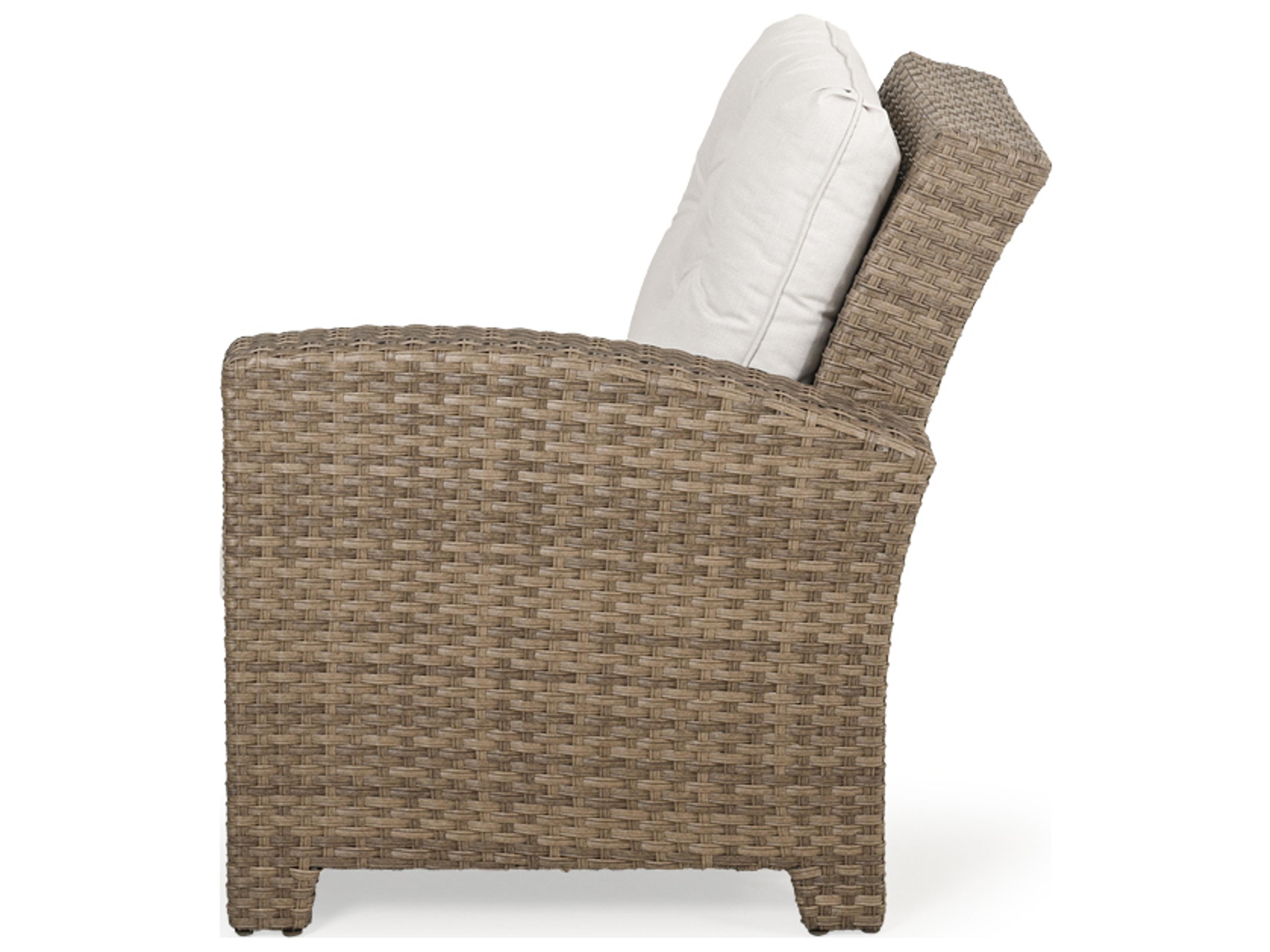Watermark Living Seaside Wicker Right Arm Facing Reclining Outdoor Patio Lounge Chair