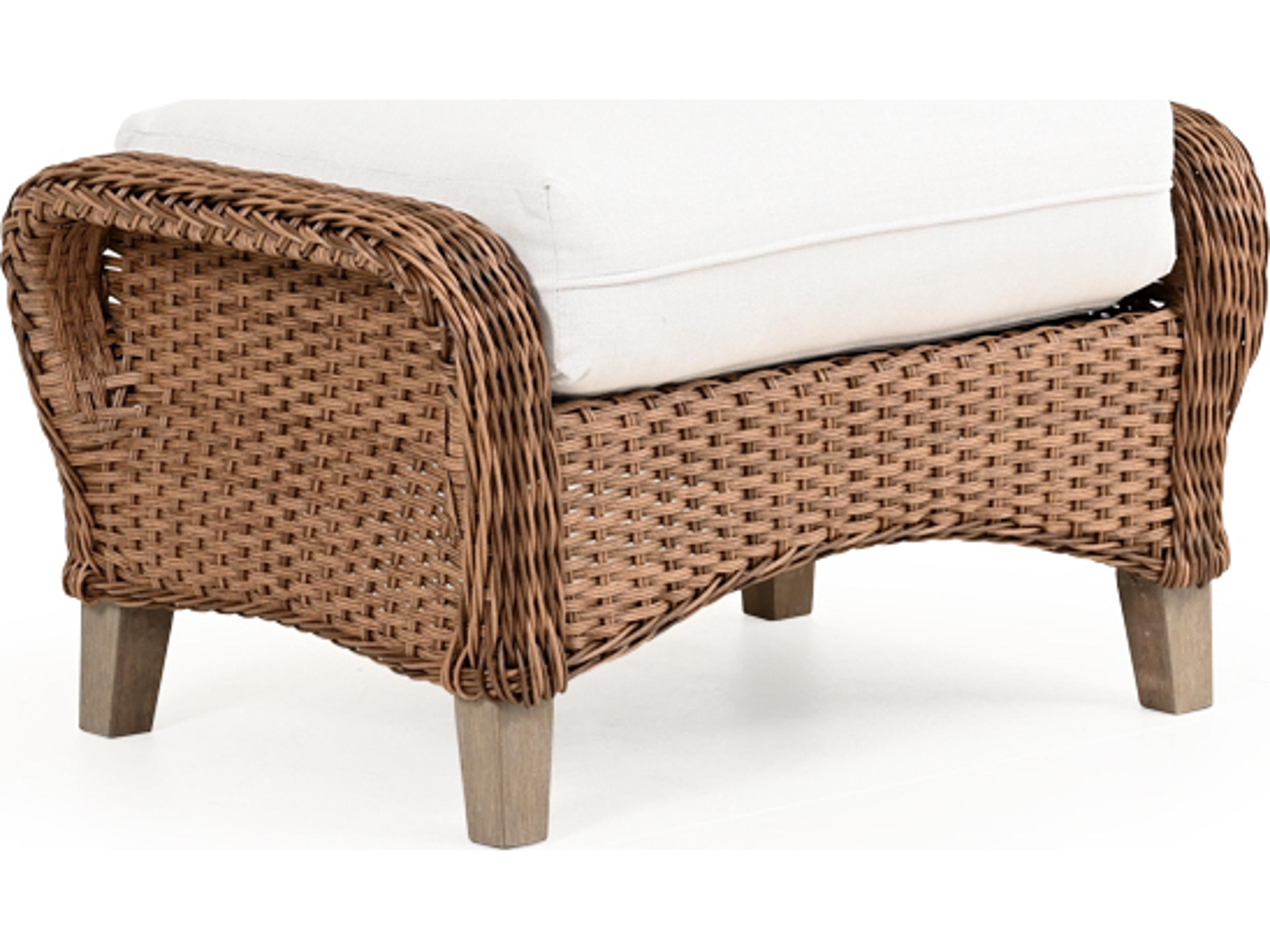 Watermark Living Edenton Wicker Patio Ottoman