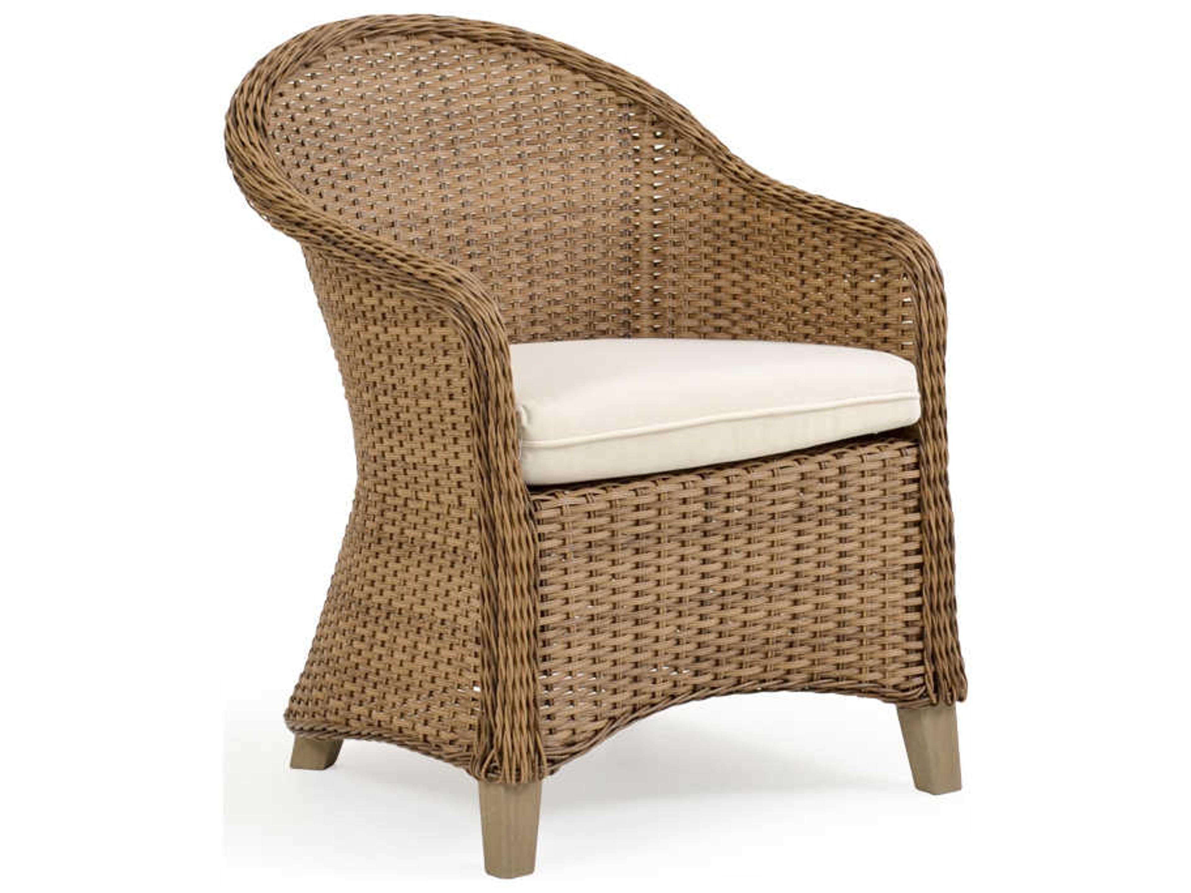 Quick Ship Edenton Wicker Outdoor Dining Arm Chair