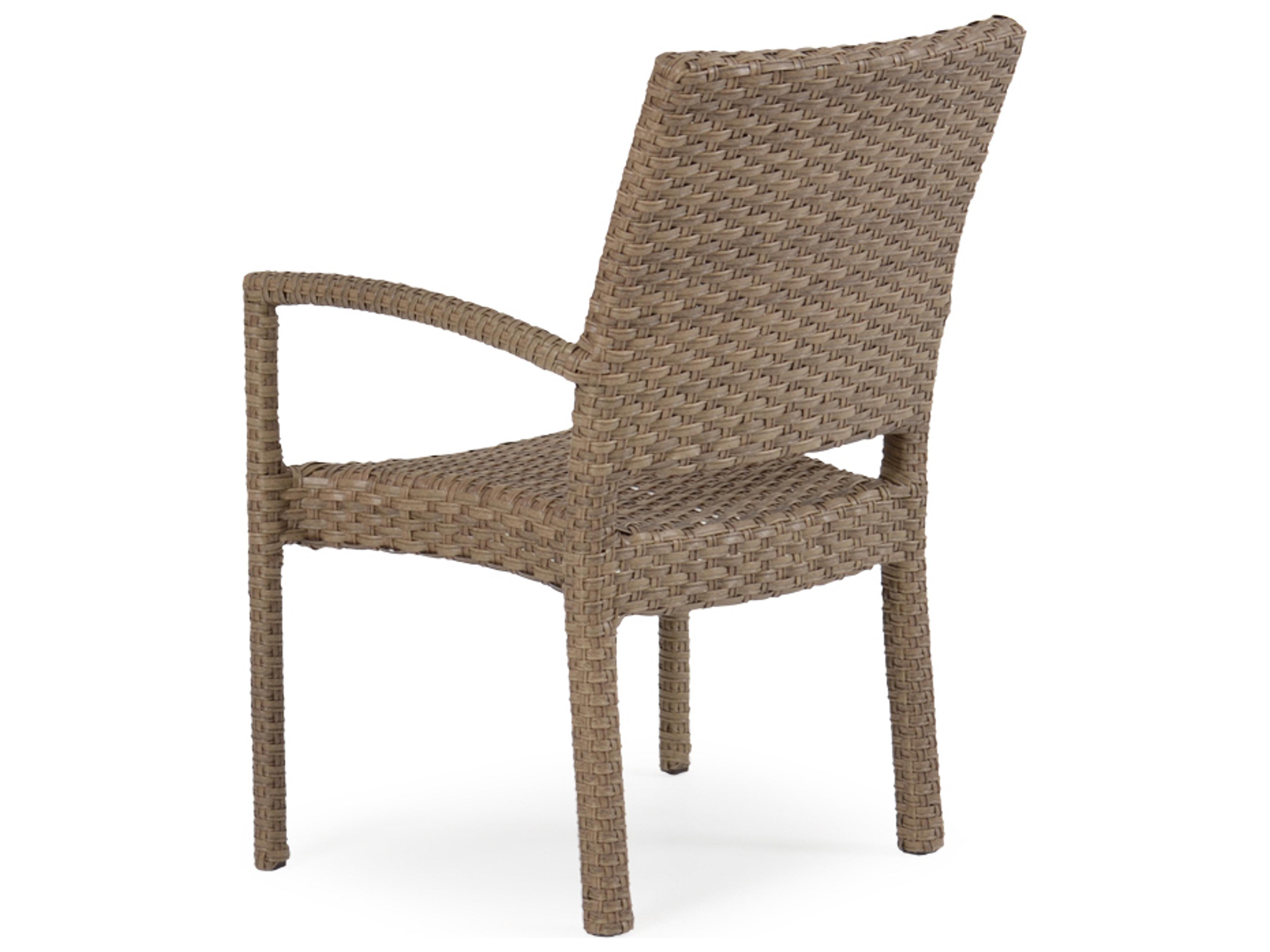 Watermark Living Seaside Wicker Stackable Outdoor Patio Dining Arm Chair
