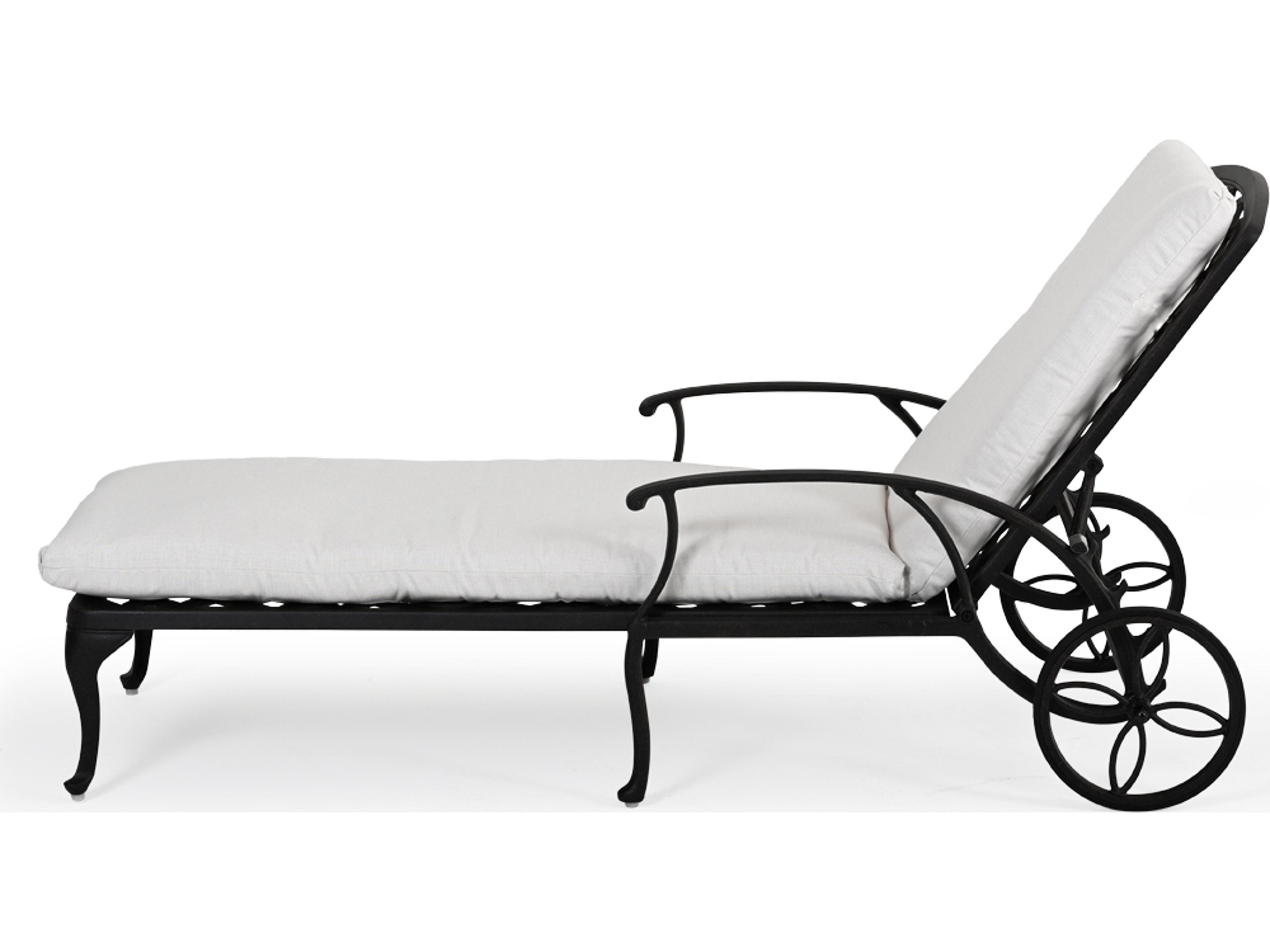 Watermark Living Oxford Cast Aluminum Weathered Black Outdoor Patio Chaise Lounge