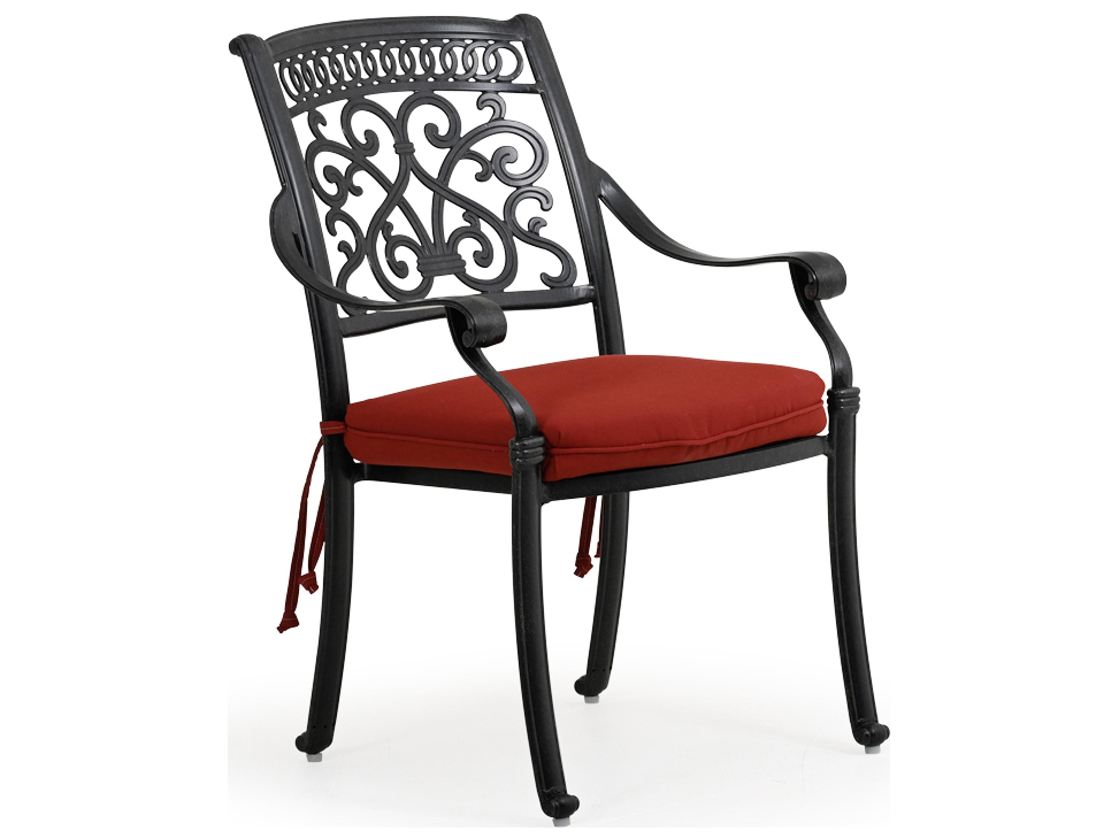 Watermark Living Dauphine Cast Aluminum Outdoor Patio Dining Arm Chair