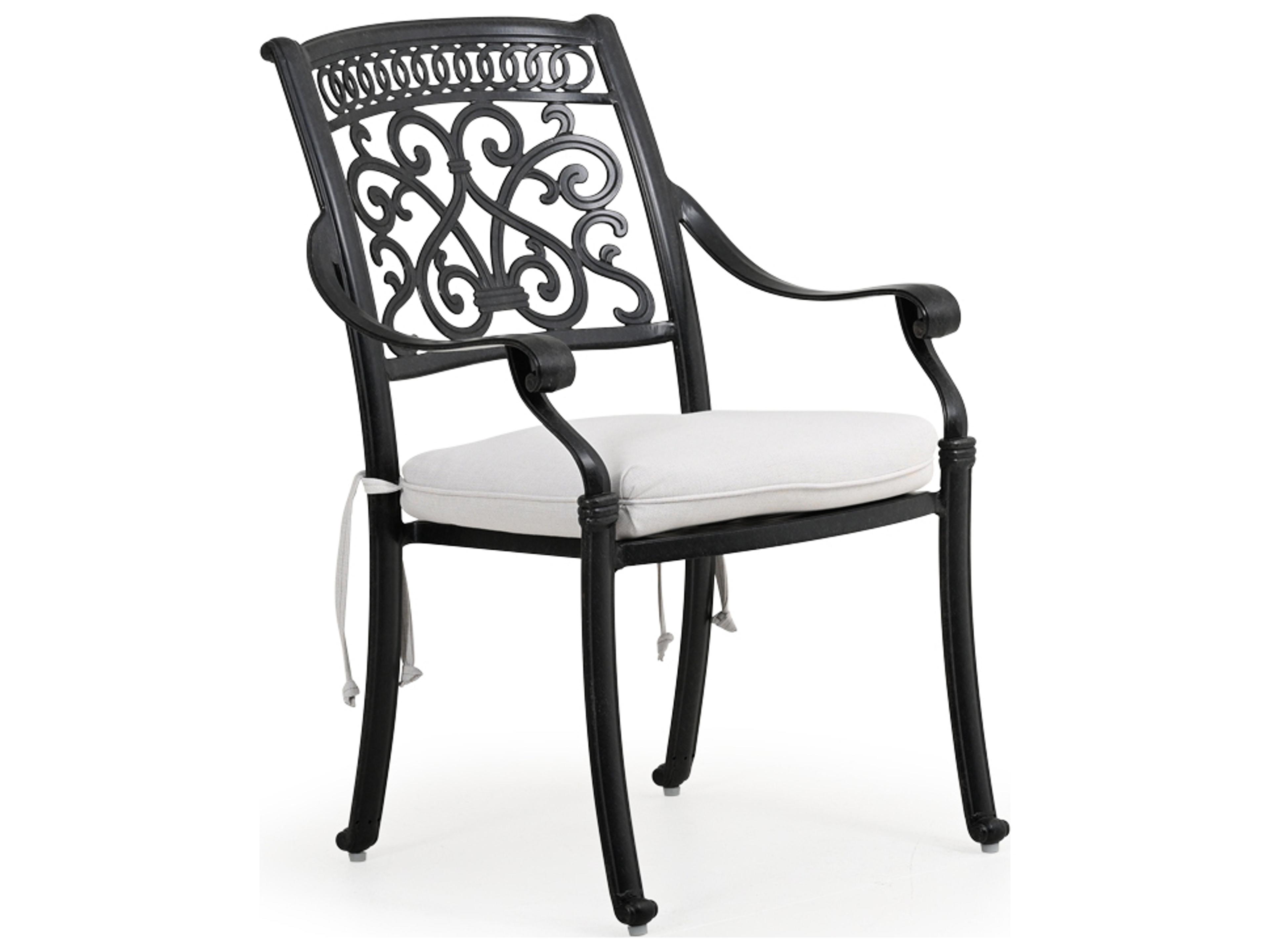 Watermark Living Dauphine Cast Aluminum Outdoor Patio Dining Arm Chair