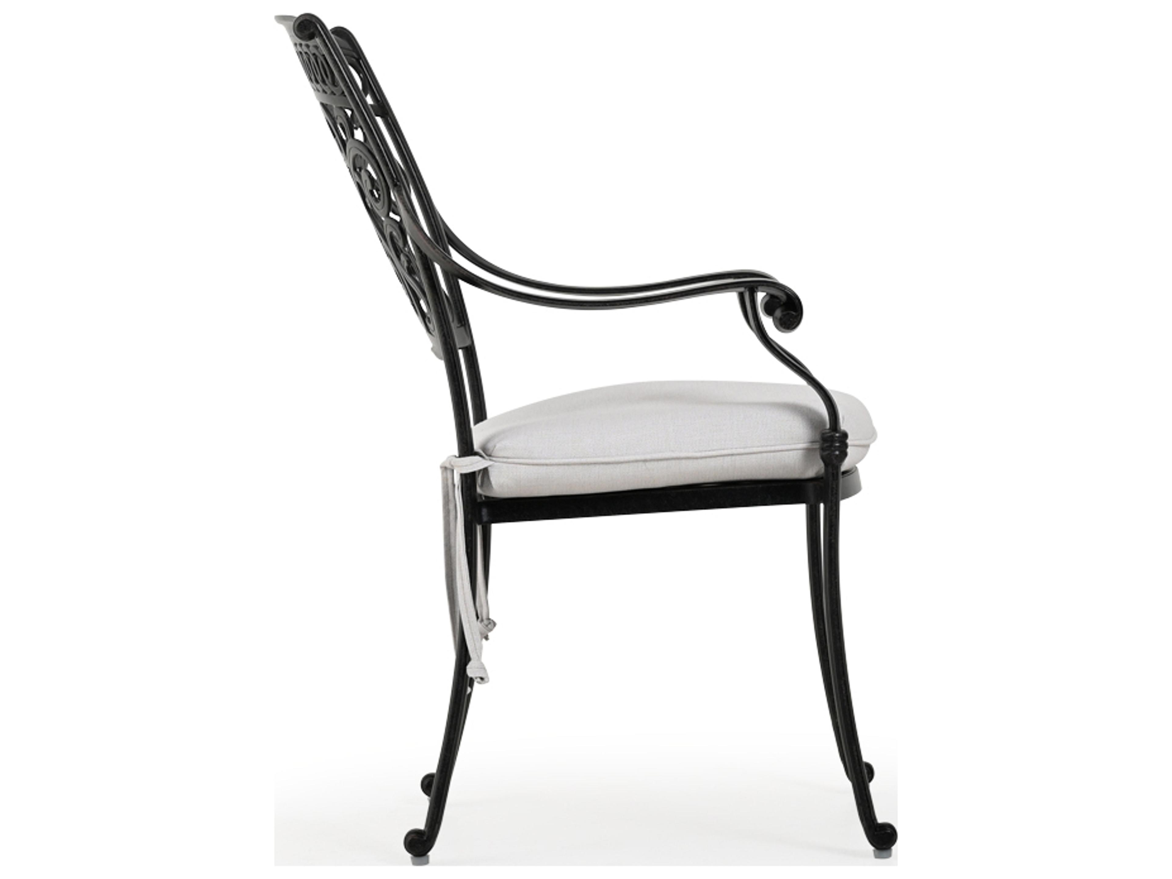 Watermark Living Dauphine Cast Aluminum Outdoor Patio Dining Arm Chair
