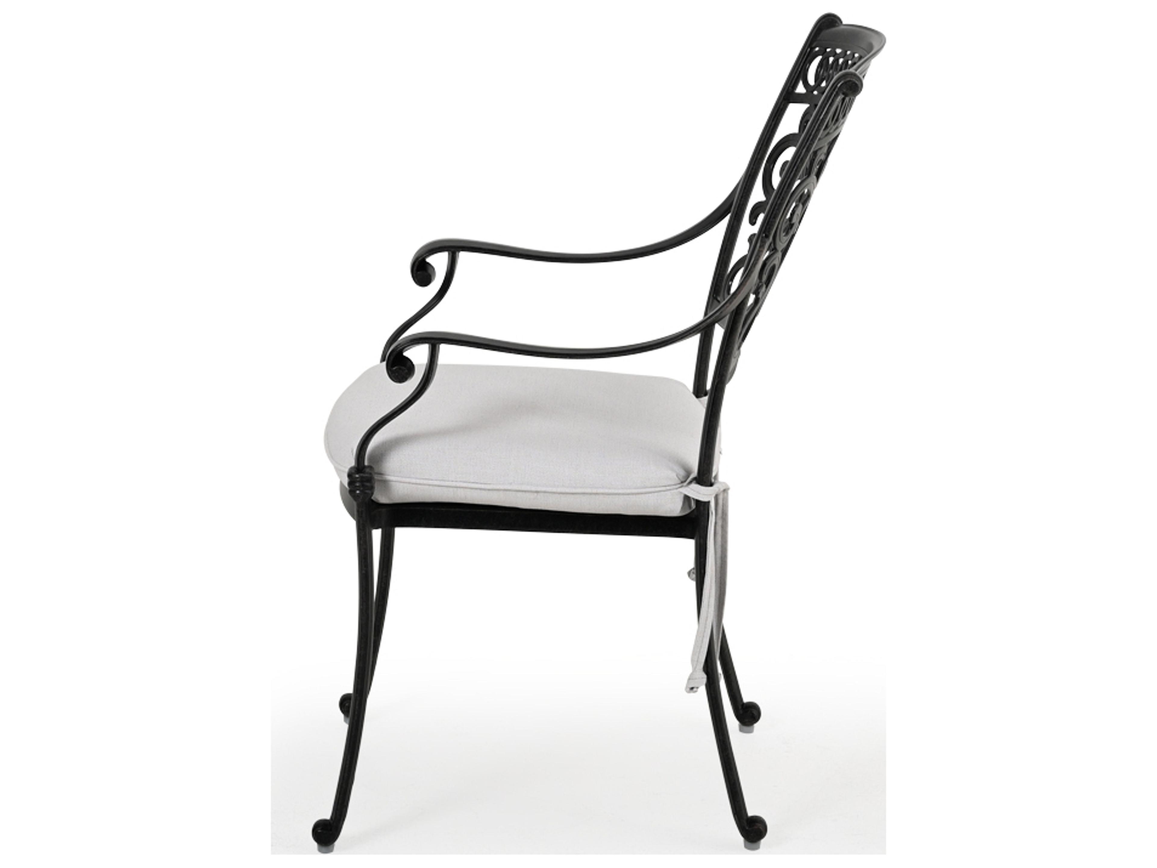 Watermark Living Dauphine Cast Aluminum Outdoor Patio Dining Arm Chair