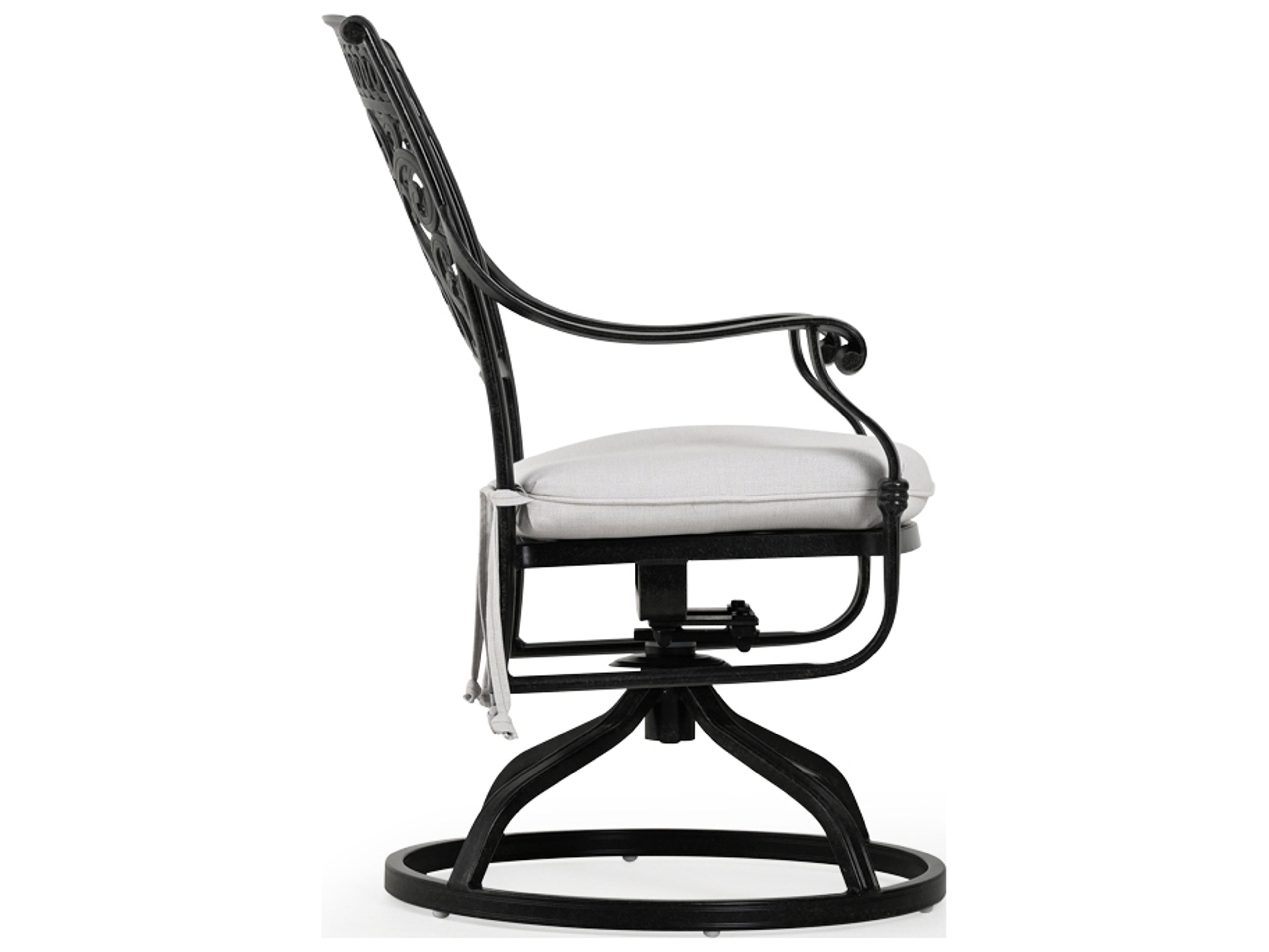 Watermark Living Dauphine Cast Aluminum Swivel Rocker Patio Dining Arm Chair