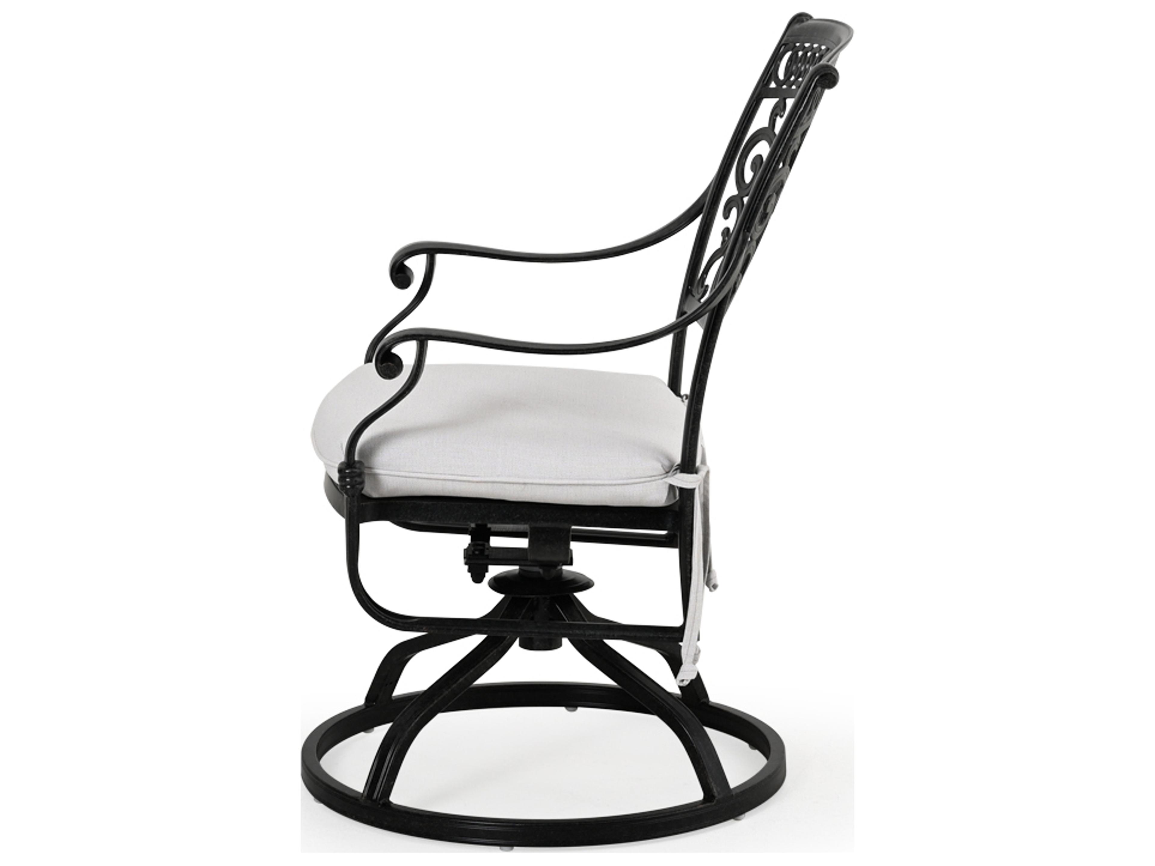 Watermark Living Dauphine Cast Aluminum Swivel Rocker Patio Dining Arm Chair
