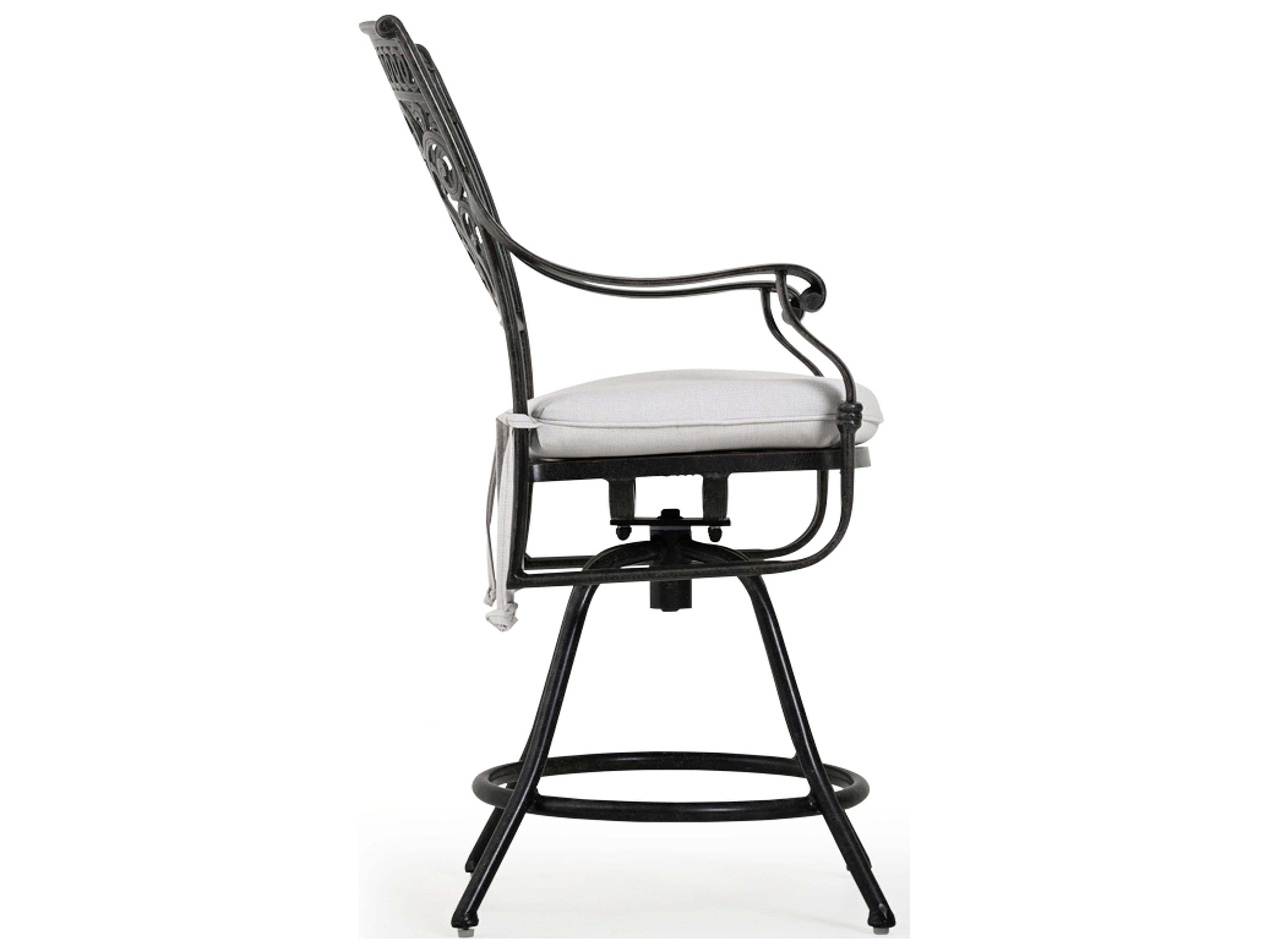 Watermark Living Dauphine Cast Aluminum Swivel Counter Height Stool